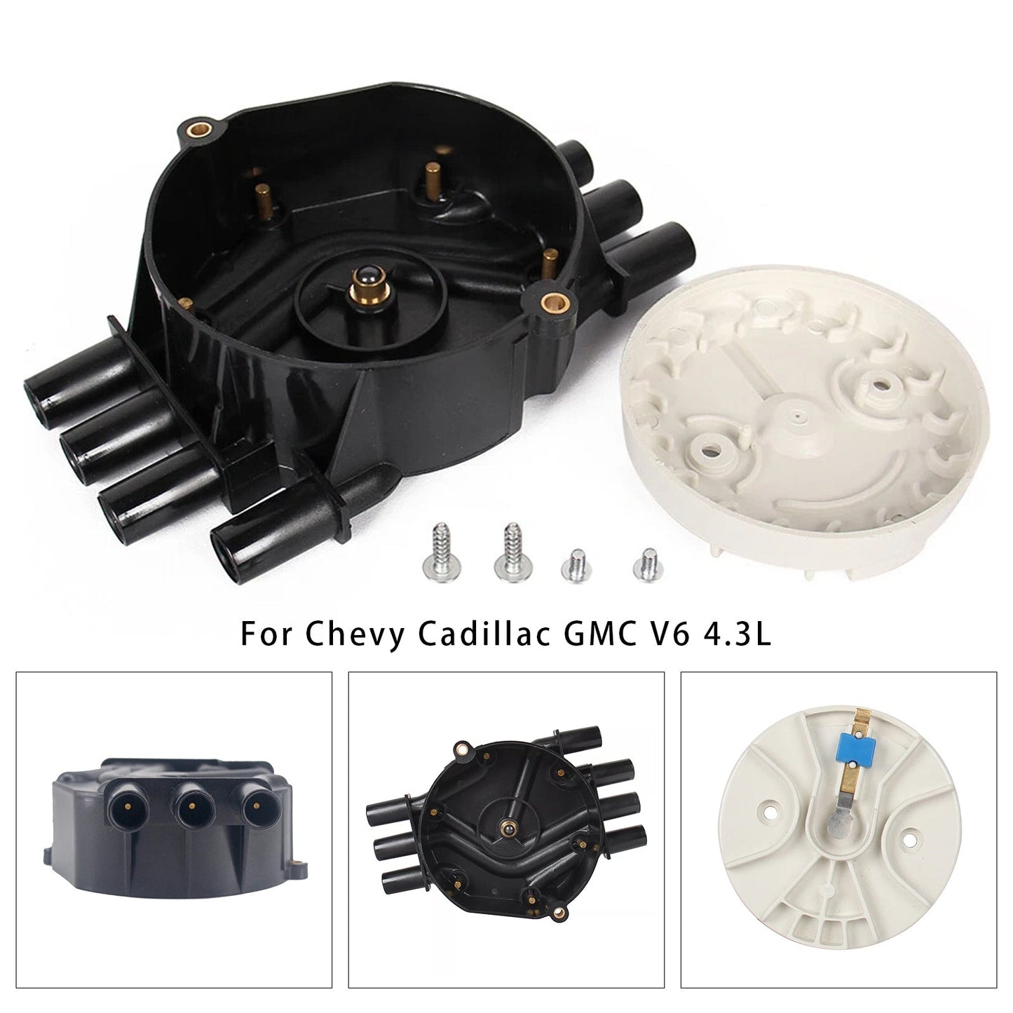 DR475 D328A Ignition Distributor Cap & Rotor Kit For Chevy Cadillac GMC V6 4.3L
