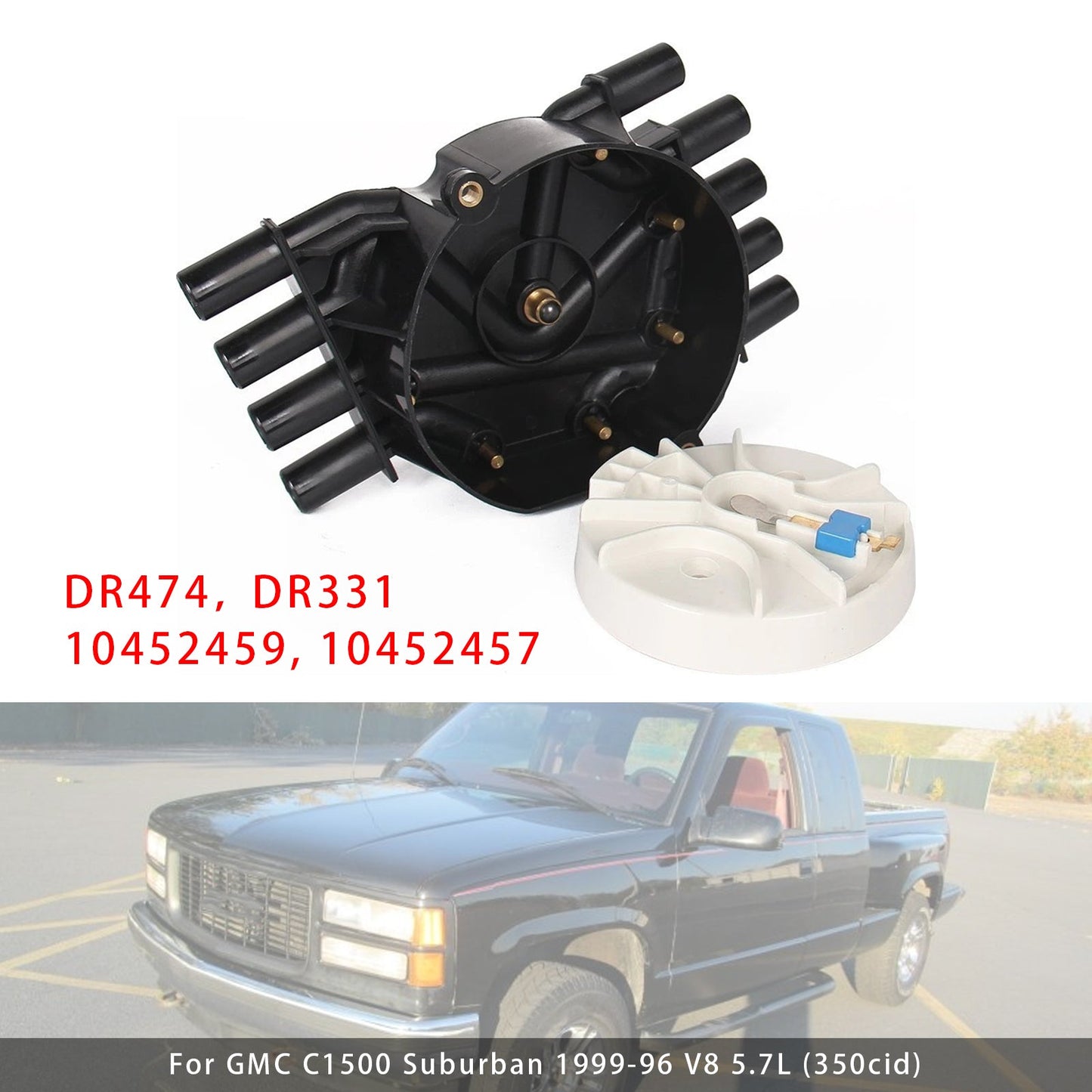 Distributor Cap and Rotor Kit 120141 For Chevy K1500 GMC 5.7L Vortec