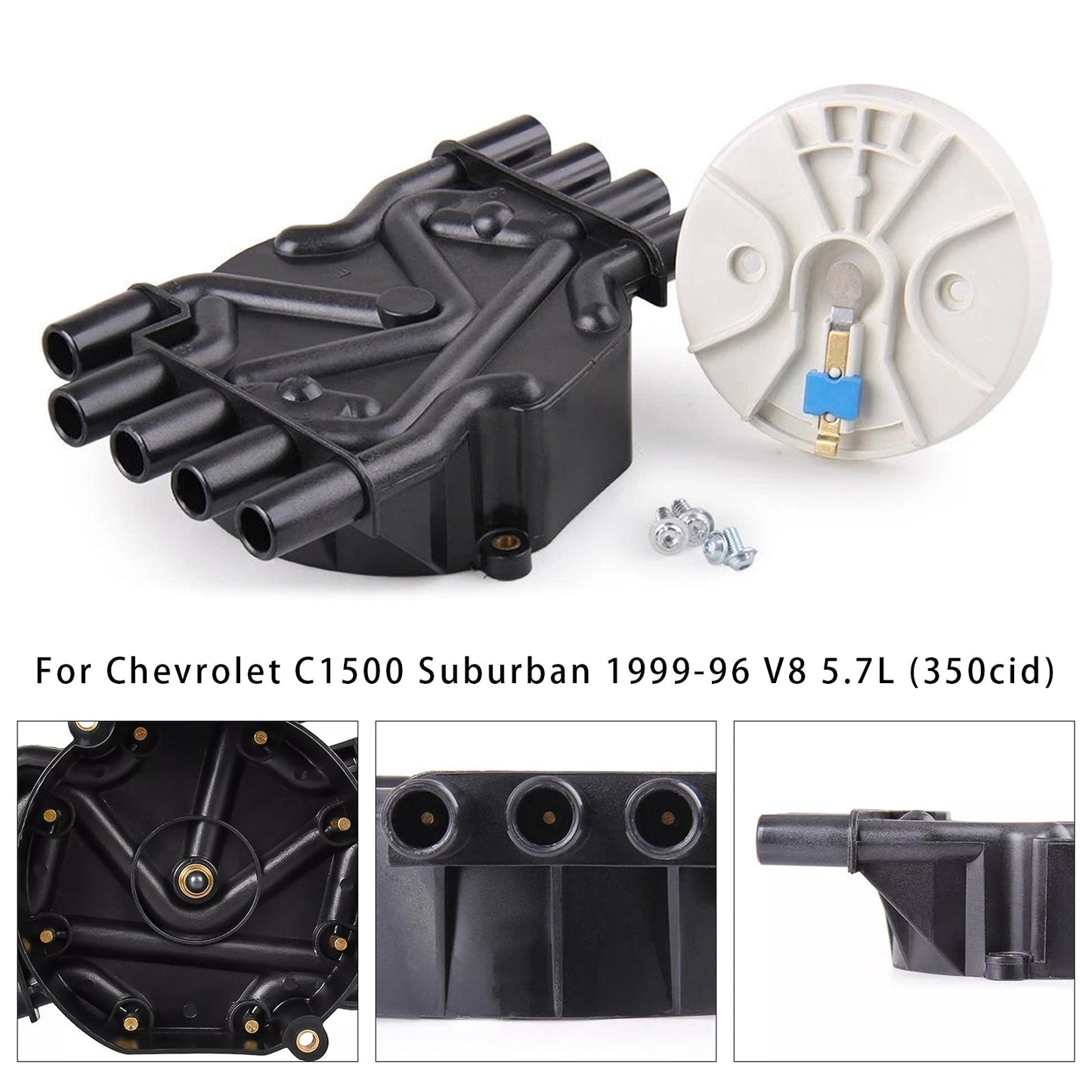 Distributor Cap and Rotor Kit 120141 For Chevy K1500 GMC 5.7L Vortec