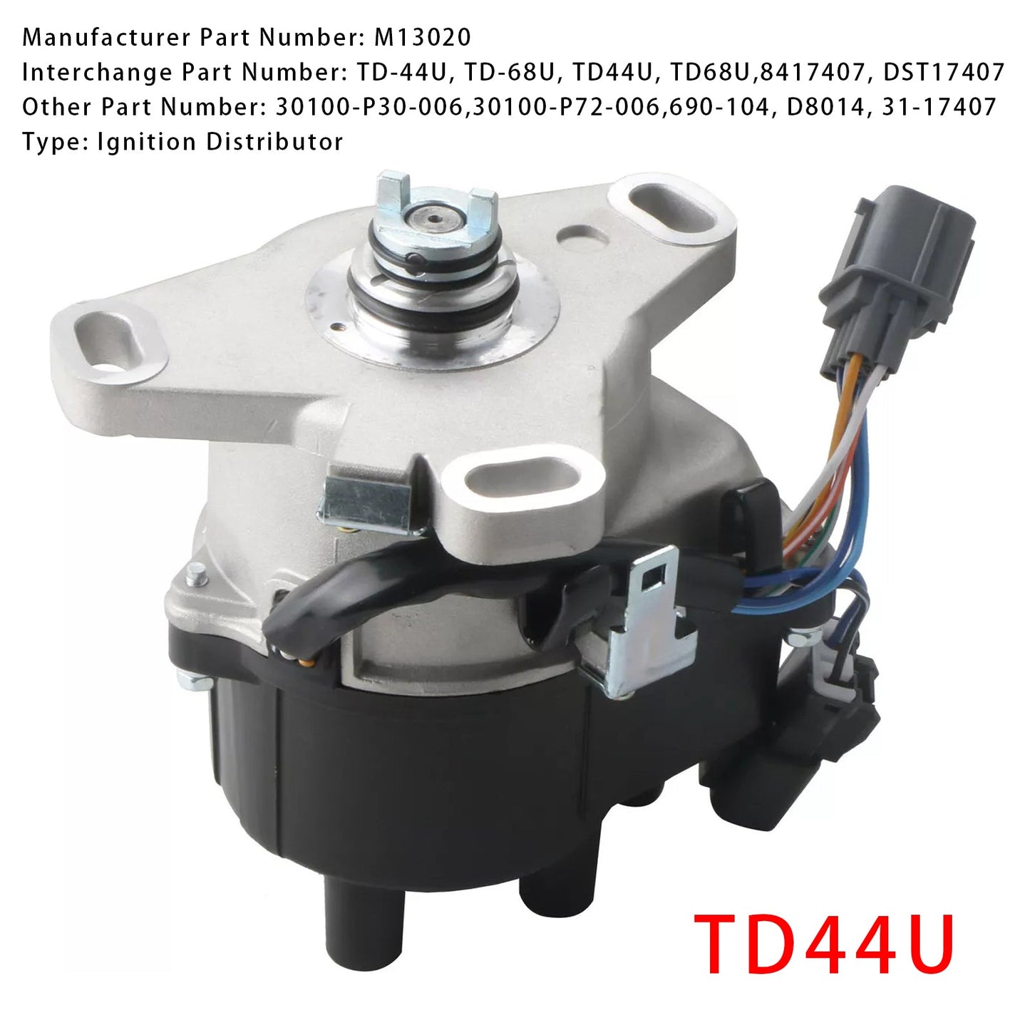 Ignition Distributor TD44U For 92-95 Honda Acura Integra B16A OBD1 B16A2 V-TEC