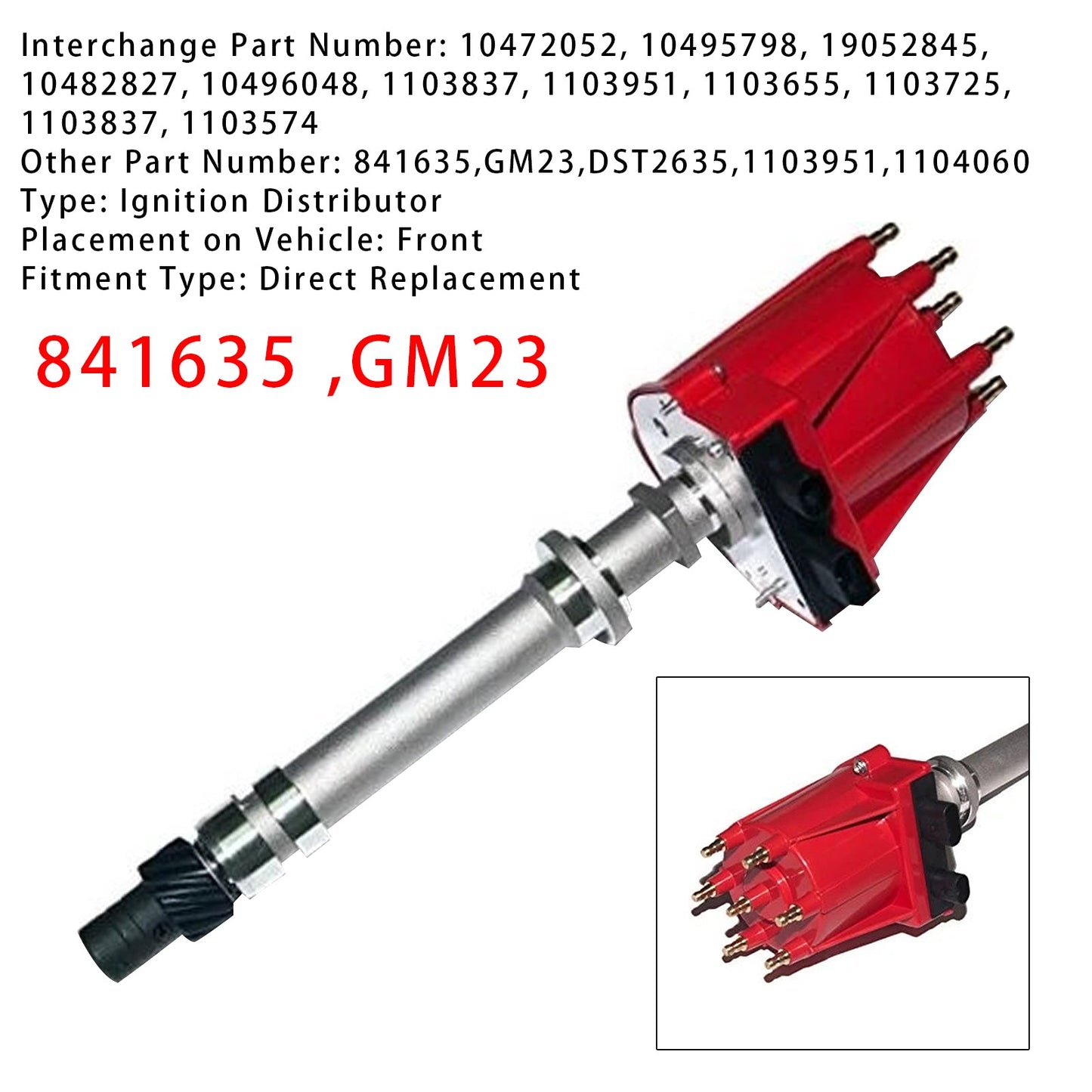 GMC CHEVY Pontiac V6 4.3L 262 841635 GM23 High Performance Ignition Distributor