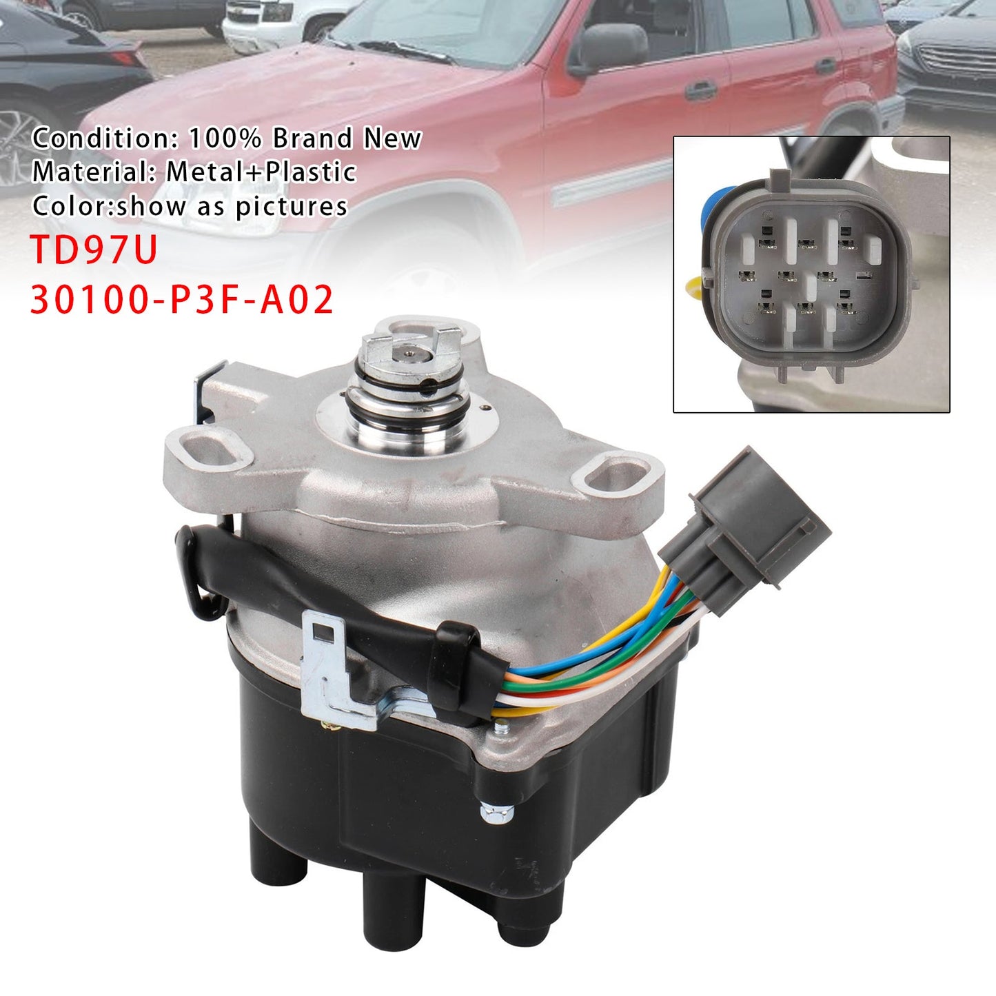 TD97U 30100-P3F-A02 Ignition Distributor For Honda CRV 1997-1998 EX LX 2.0L L4