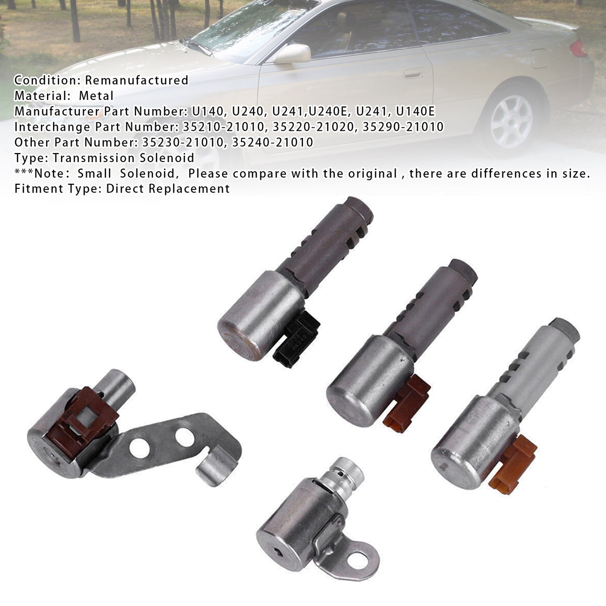 RAV4 Camry Toyota 5Pcs Transmission Solenoid Kit U140 U240 U241