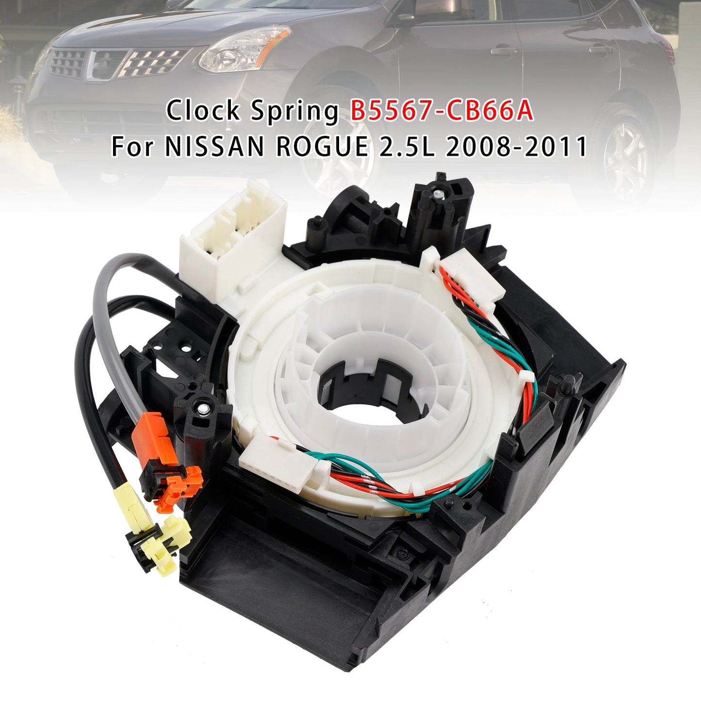 2008-2011 Nissan Rogue 2.5L Clock Spring B5567-CB66A