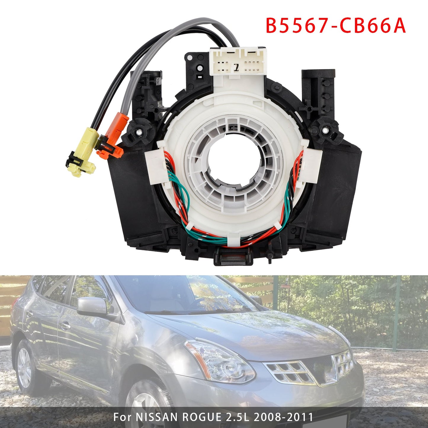 2008-2011 Nissan Rogue 2.5L Clock Spring B5567-CB66A