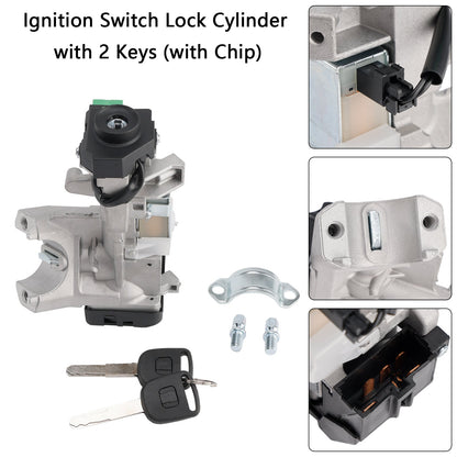 Honda Civic 1.3L 1.7L Ignition Switch Lock Cylinder with 2 Keys with Chip