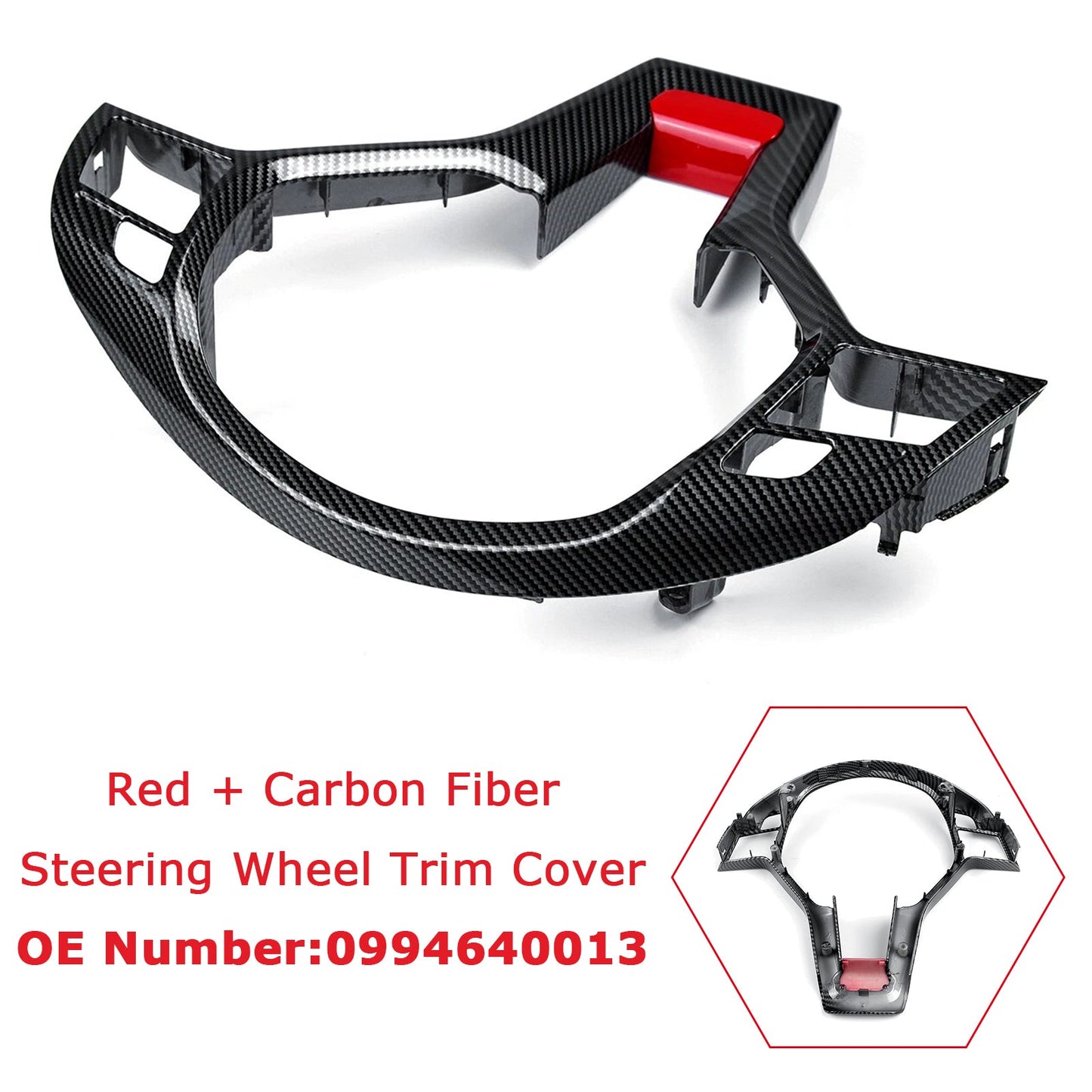 Mercedes Benz C-Class W204 C63 AMG Steering Wheel Cover Carbon Look 0994640013 09946400139107