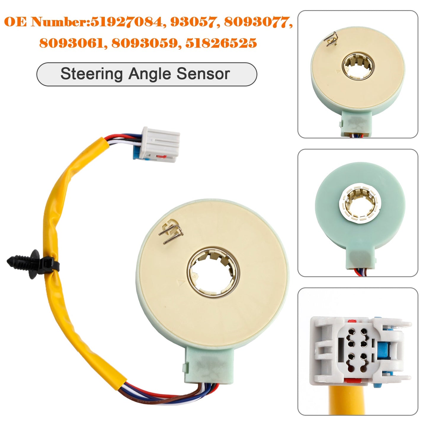 51927084 Steering Angle Sensor For Fiat 500 (312_) Grande Punto (199_) Opel Corsa C D X01 S07