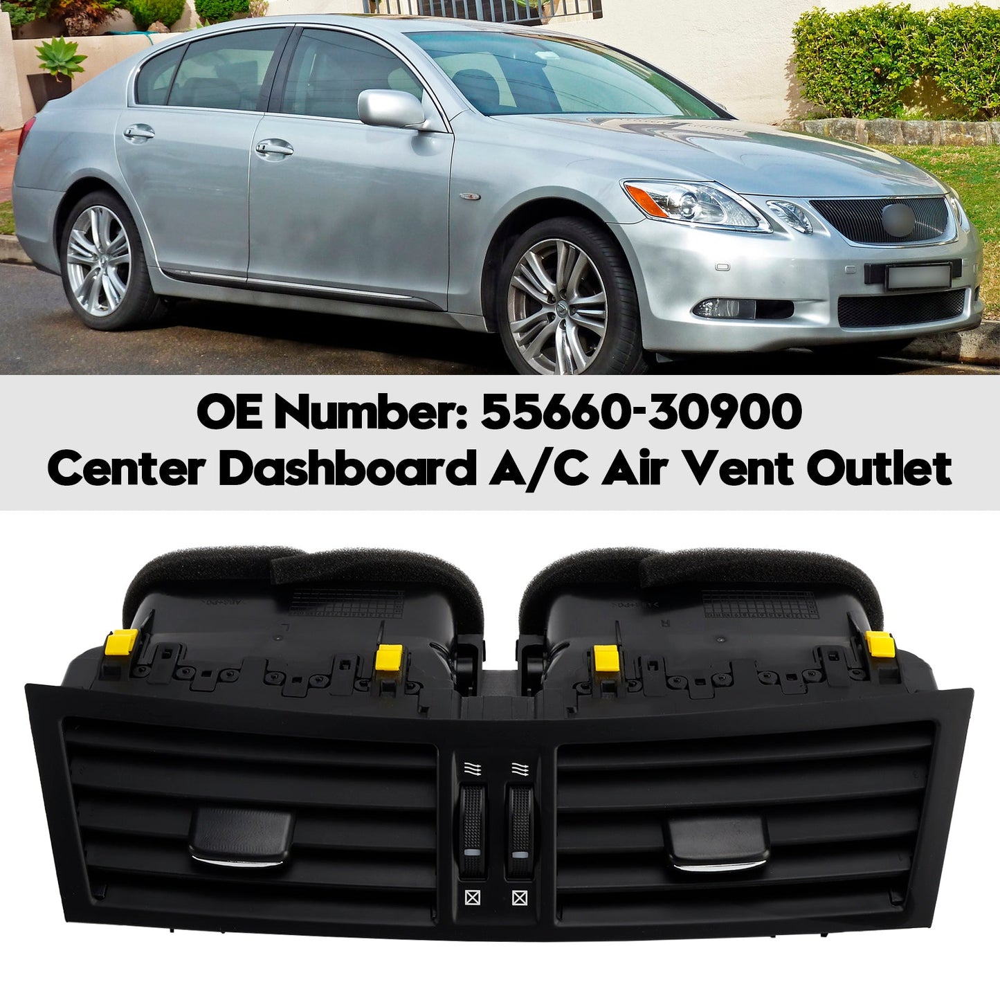 2006-2011 Lexus GS350 GS450H Center Dashboard A/C Air Vent Outlet 55660-30900 55660-30411-E0