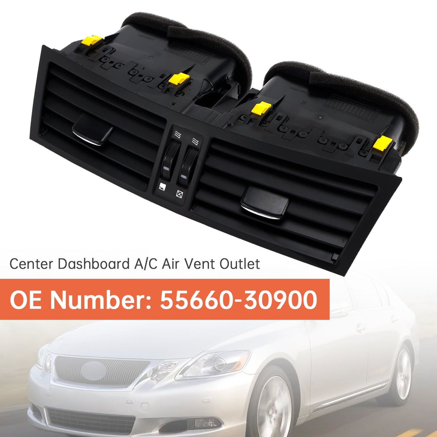 2006-2011 Lexus GS350 GS450H Center Dashboard A/C Air Vent Outlet 55660-30900 55660-30411-E0
