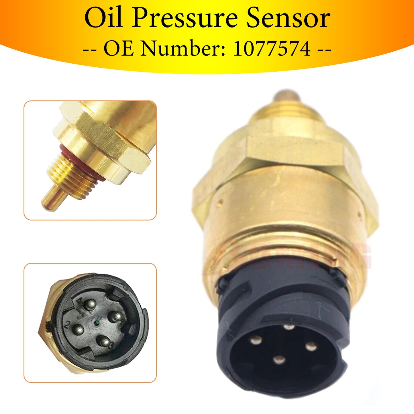 Oil Pressure Sensor 1077574 for Volvo VHD VN VNL VNM 2003-2008 D12 12.1L