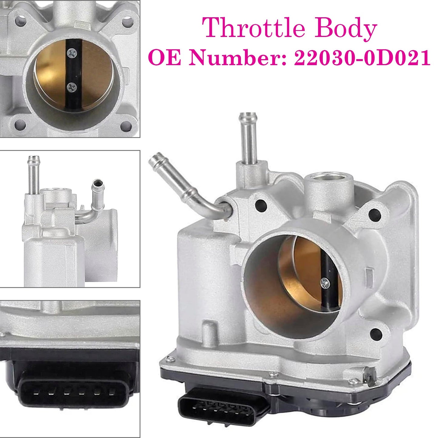 Toyota Avensis T25 Corolla E12 1.6 2003-2006 6 Pin Throttle Body 22030-0D021