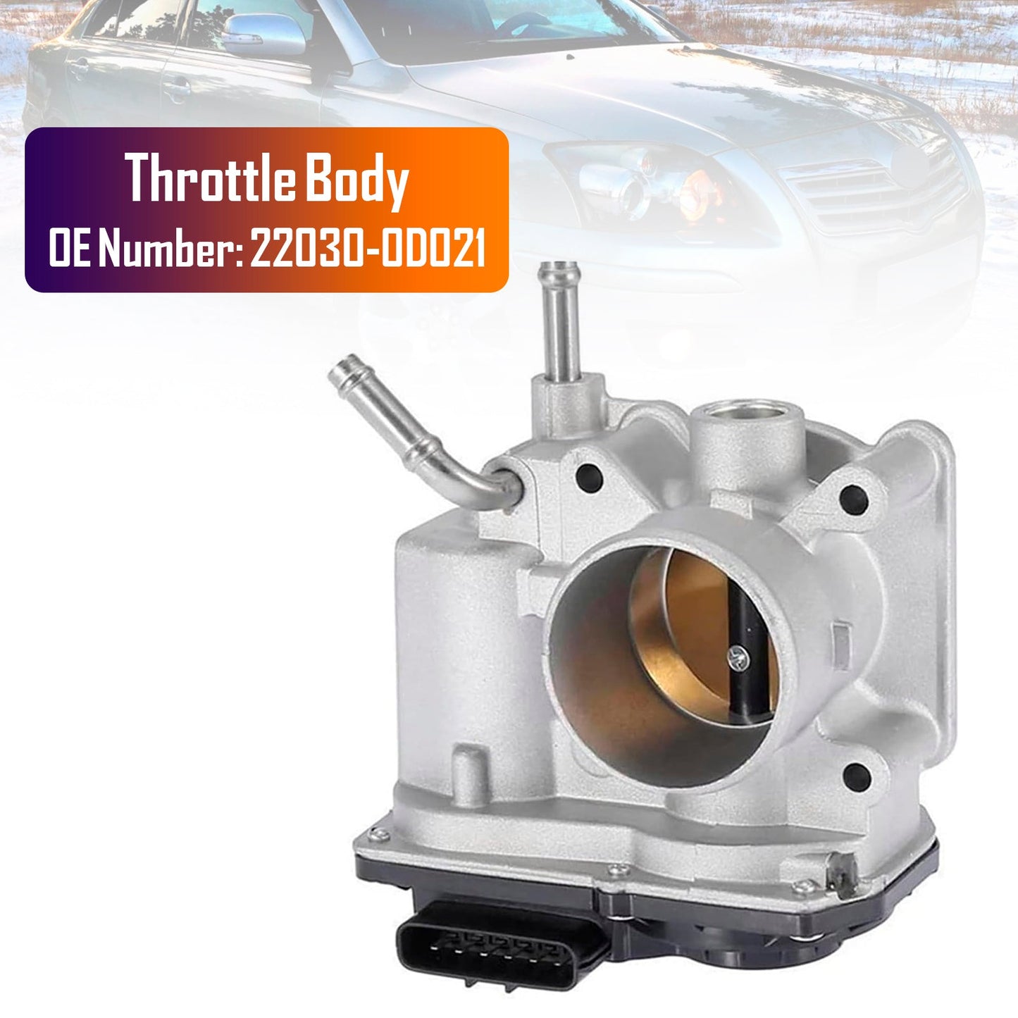 Toyota Avensis T25 Corolla E12 1.6 2003-2006 6 Pin Throttle Body 22030-0D021