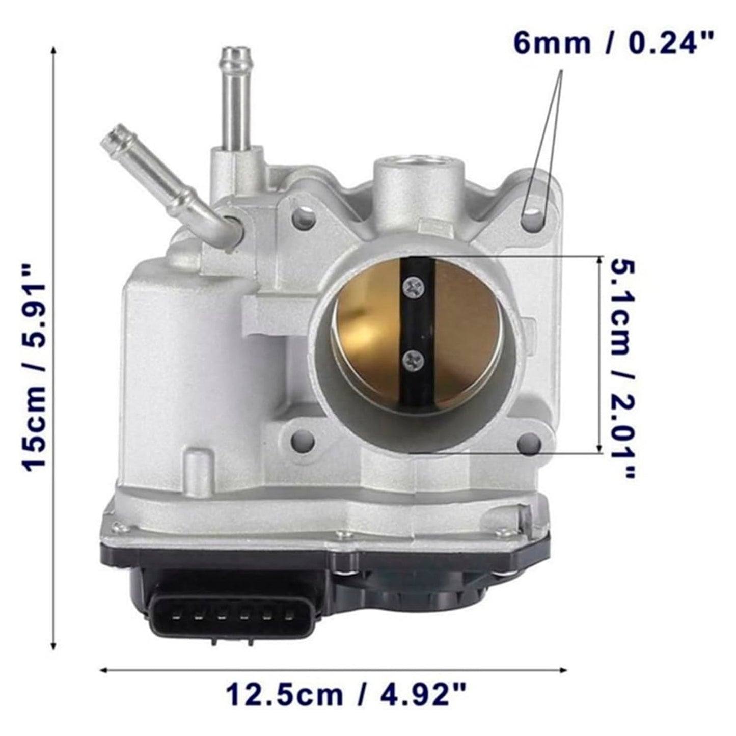 Toyota Avensis T25 Corolla E12 1.6 2003-2006 6 Pin Throttle Body 22030-0D021