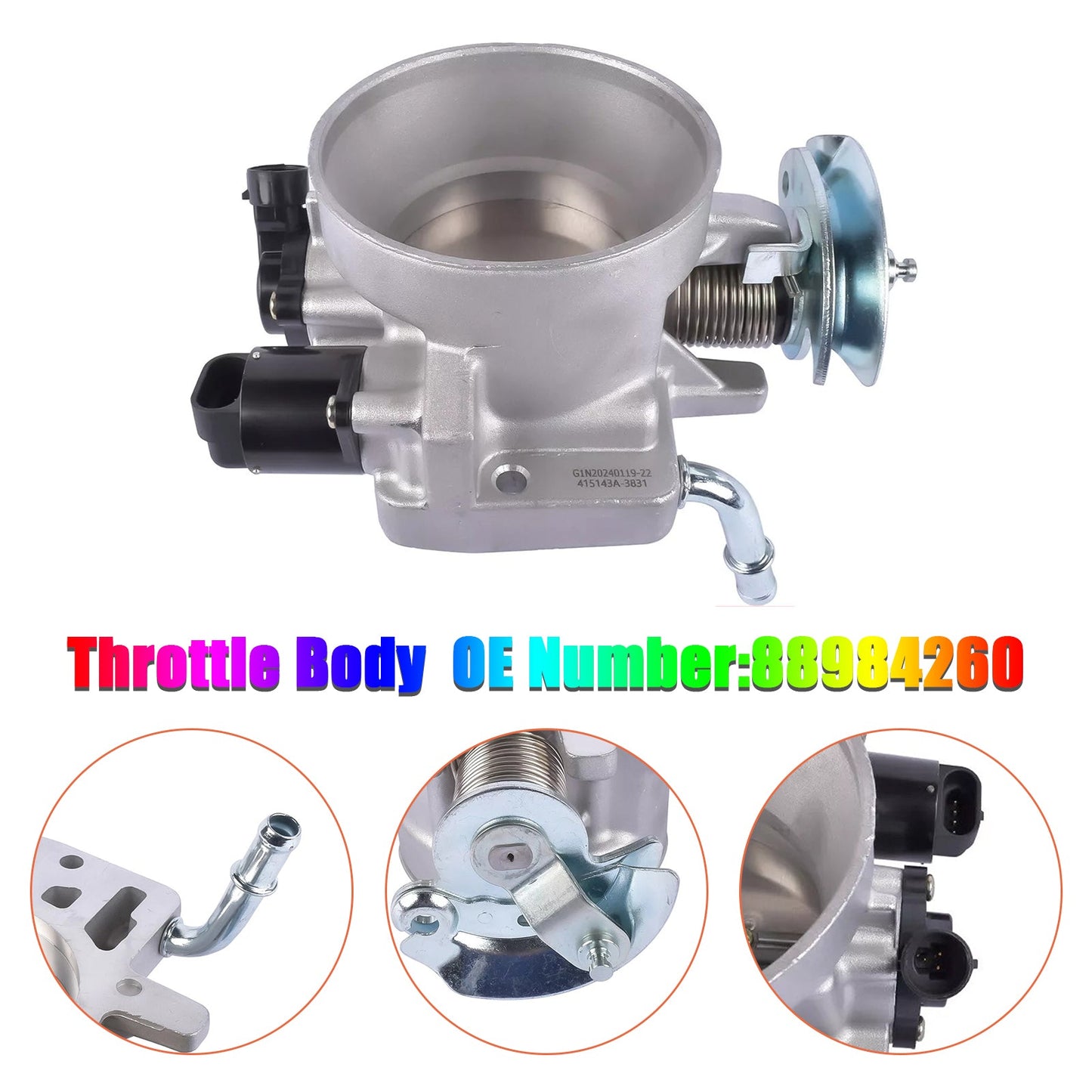 Throttle Body 88984260 17113665 For Silverado 1500 Tahoe GMC Sierra Yukon 4.3L 4.8L 5.3L 2000-2002