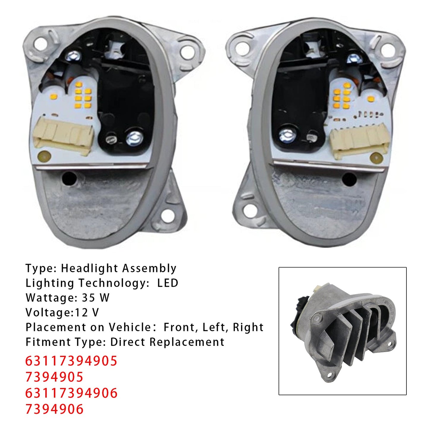 BMW F06 F12 F13 63117394905 63117394906 Left+Right LED Turn Signal Light Control Module