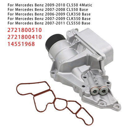 Mercedes Benz W463 X164 W164 W203 C230 2721800510 Oil Filter Housing & Oil Cooler 2721800410 14551968