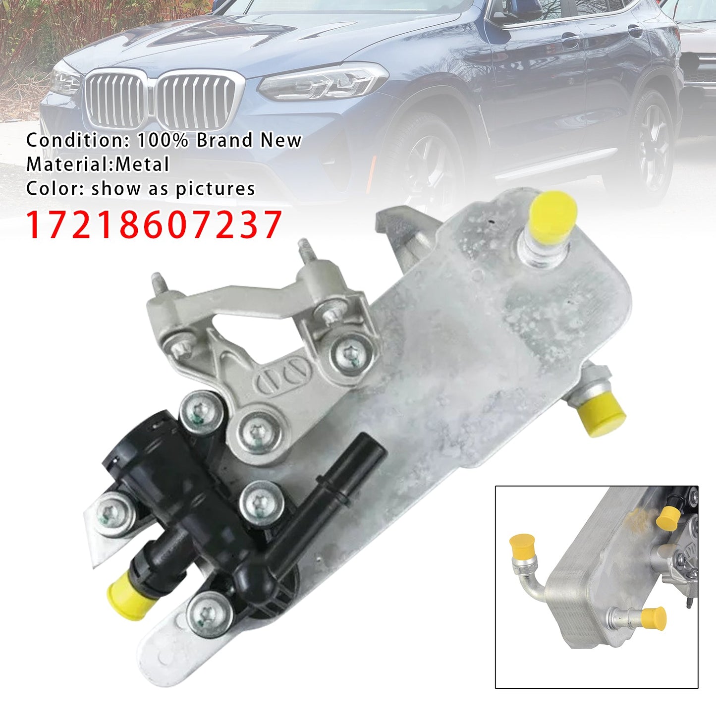 Transmission Oil Cooler 17218607237 For BMW X3 X4 xDriver 430i 2.0L 2018-2023