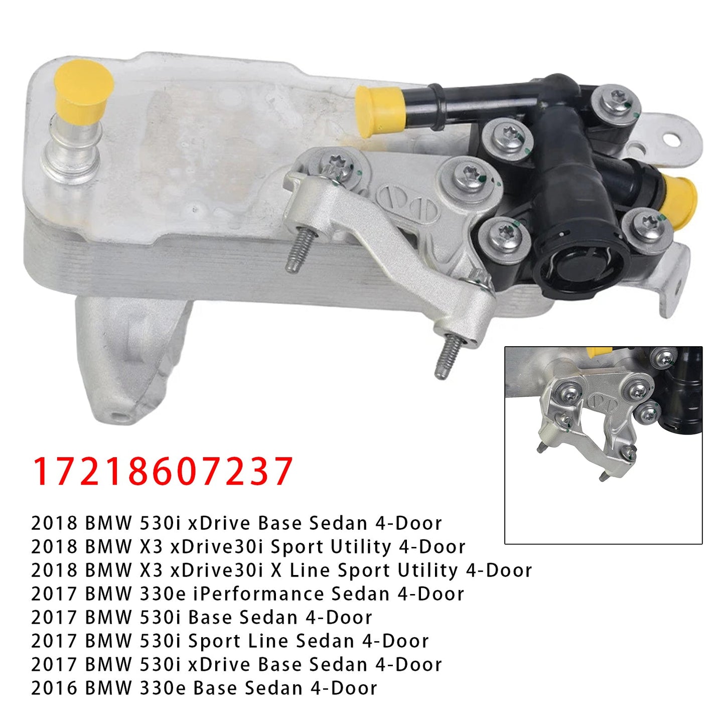 Transmission Oil Cooler 17218607237 For BMW X3 X4 xDriver 430i 2.0L 2018-2023