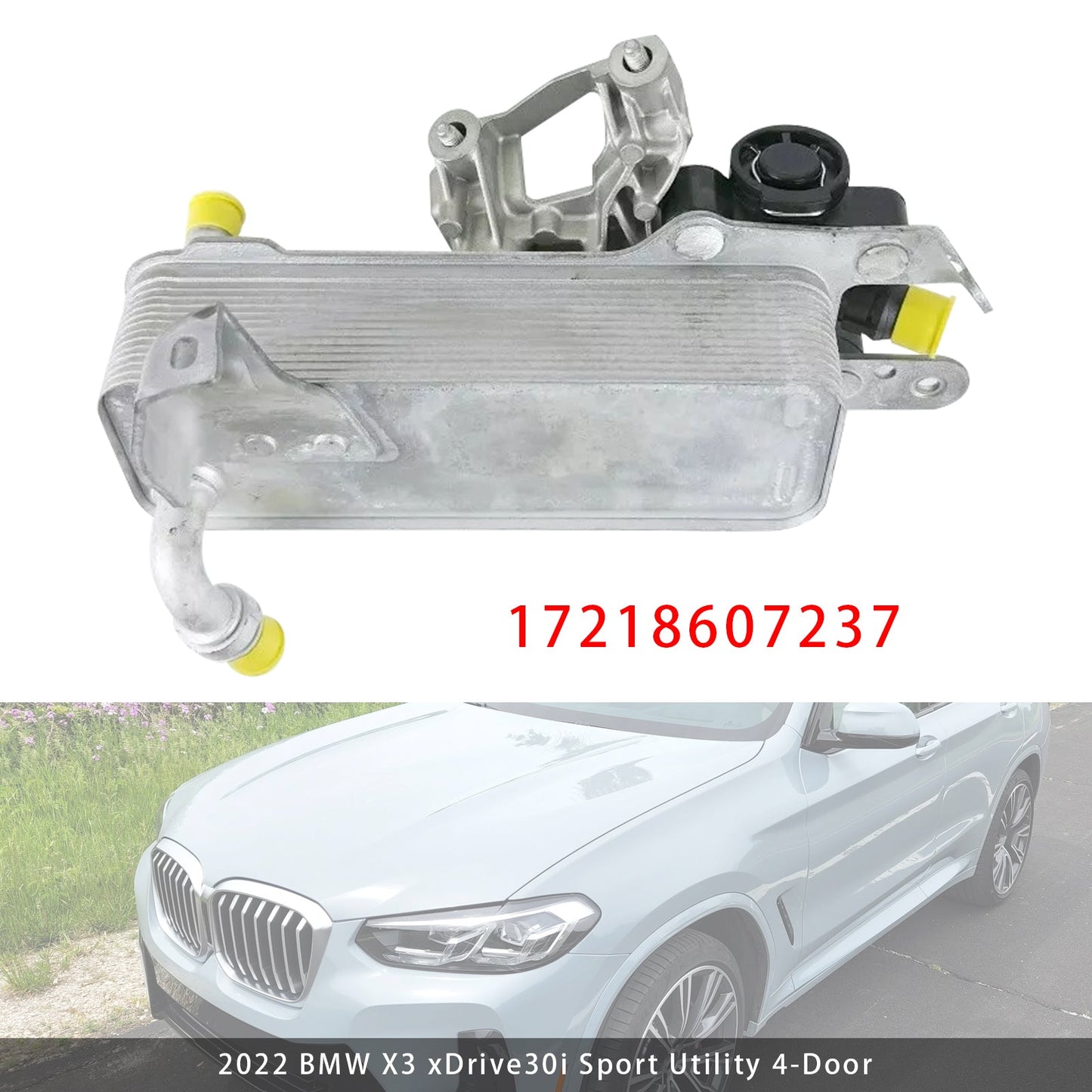 Transmission Oil Cooler 17218607237 For BMW X3 X4 xDriver 430i 2.0L 2018-2023