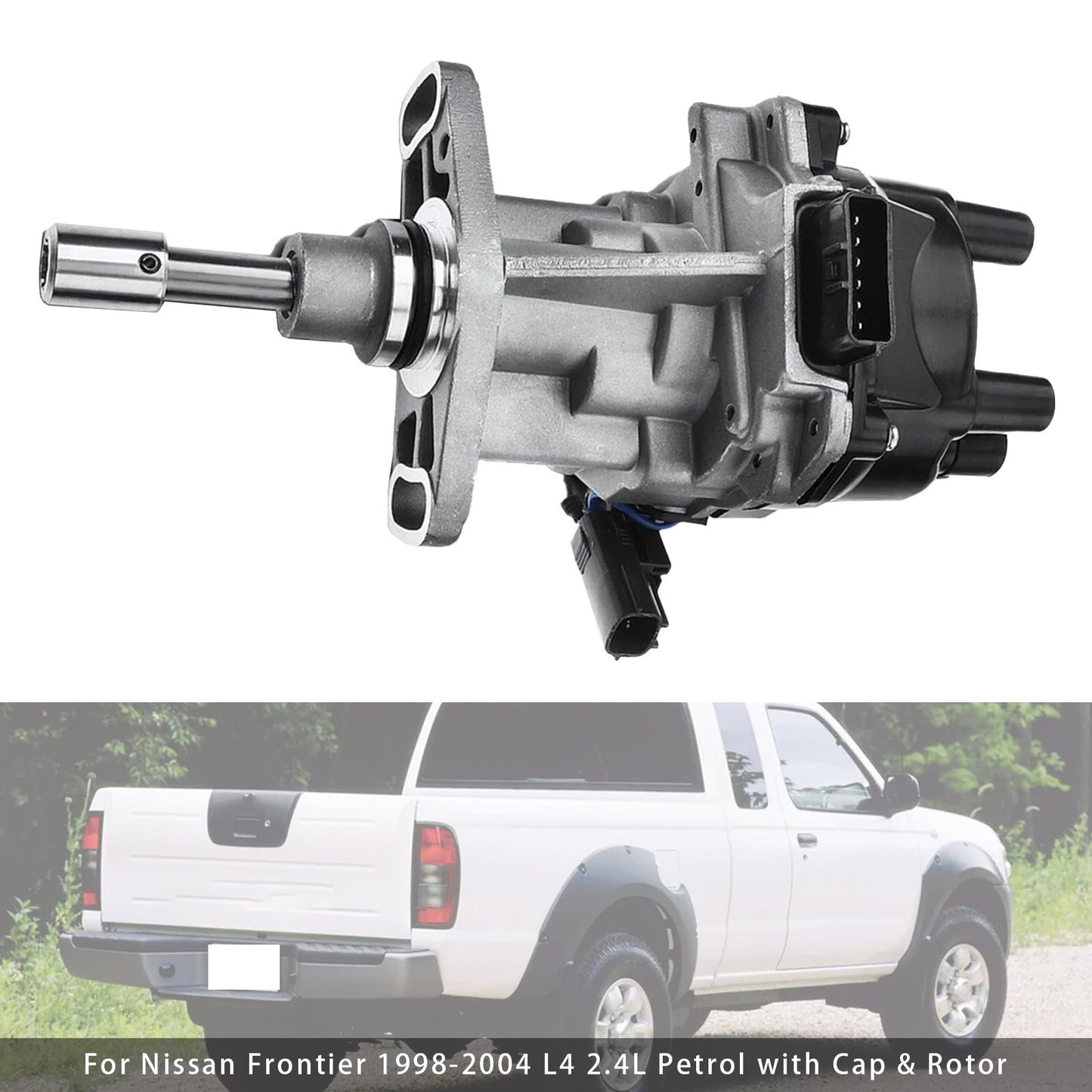 Nissan Frontier Xterra 2000-2004 L4 2.4L Ignition Distributor w/Cap & Rotor 221003S500 221003S501