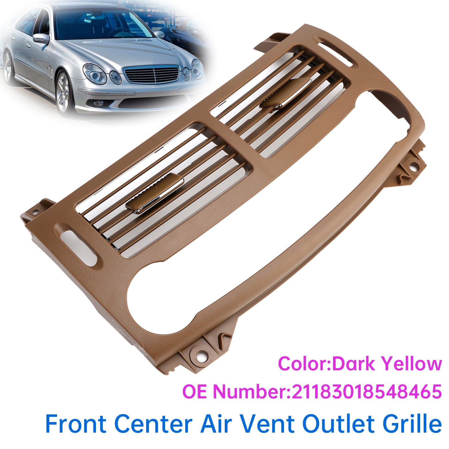 Benz E Class W211 2003-2008 Front Center Air Vent Outlet Grille Dark Yellow