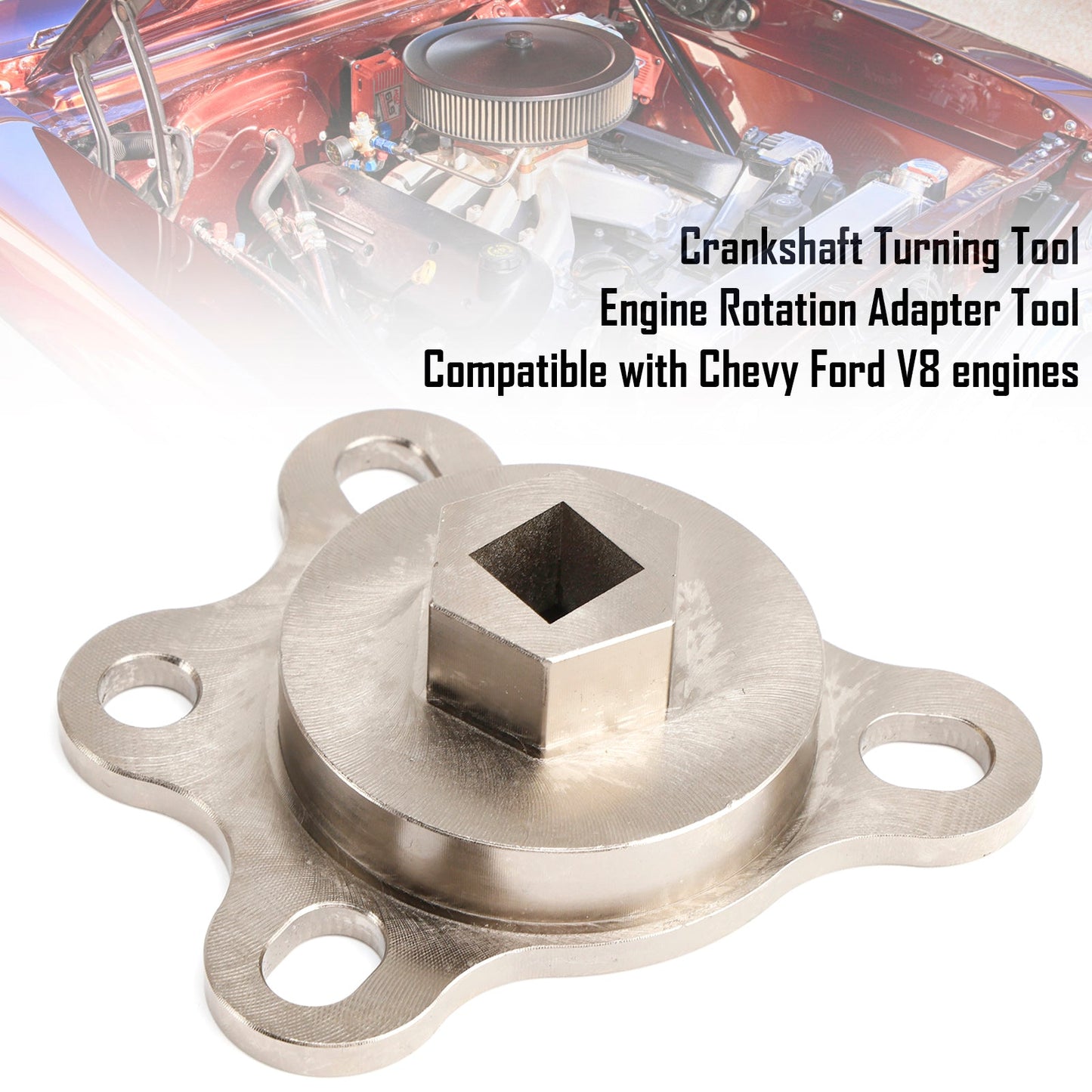 Chevy Ford V8 engines Crankshaft Turning Tool Engine Rotation Adapter Tool