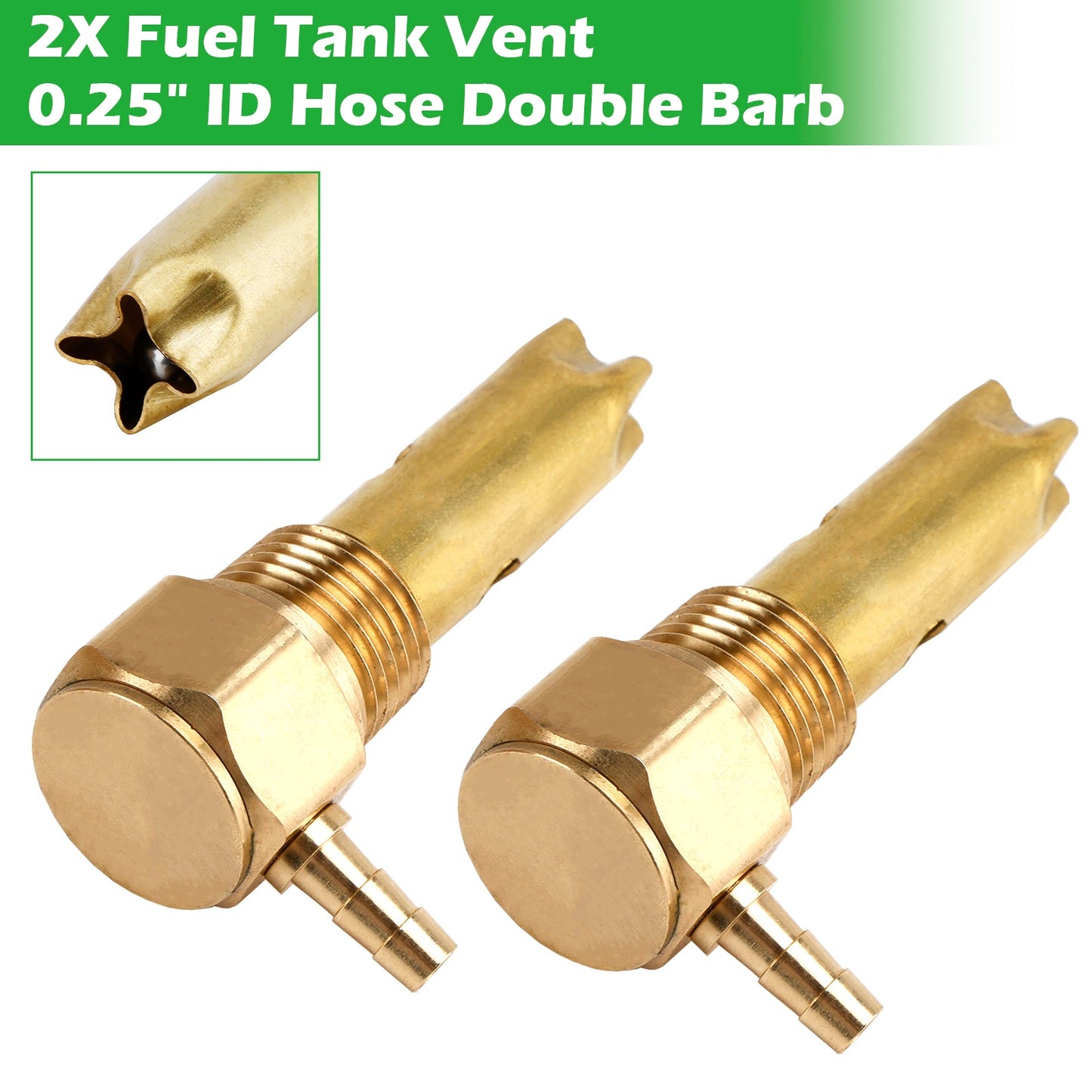 2PCS 0.25" ID Hose Double Barb Fuel Tank Vent Assy FTA-V-50-02 For Peterbilt
