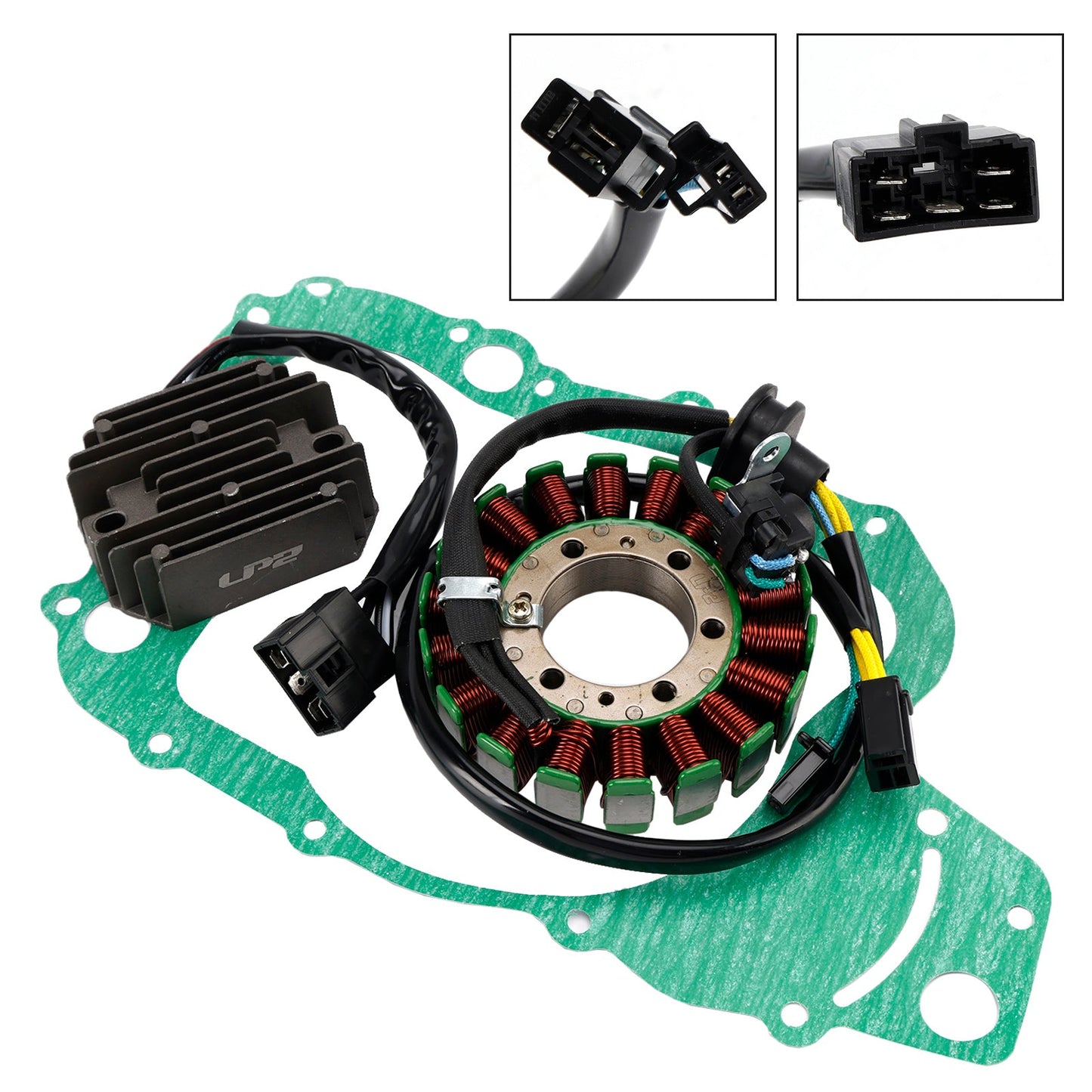 1998-2002 Suzuki AN 250 400 Burgman Magneto Coil Stator 32101-14F20+ Voltage Regulator 32800-14F00+Gasket