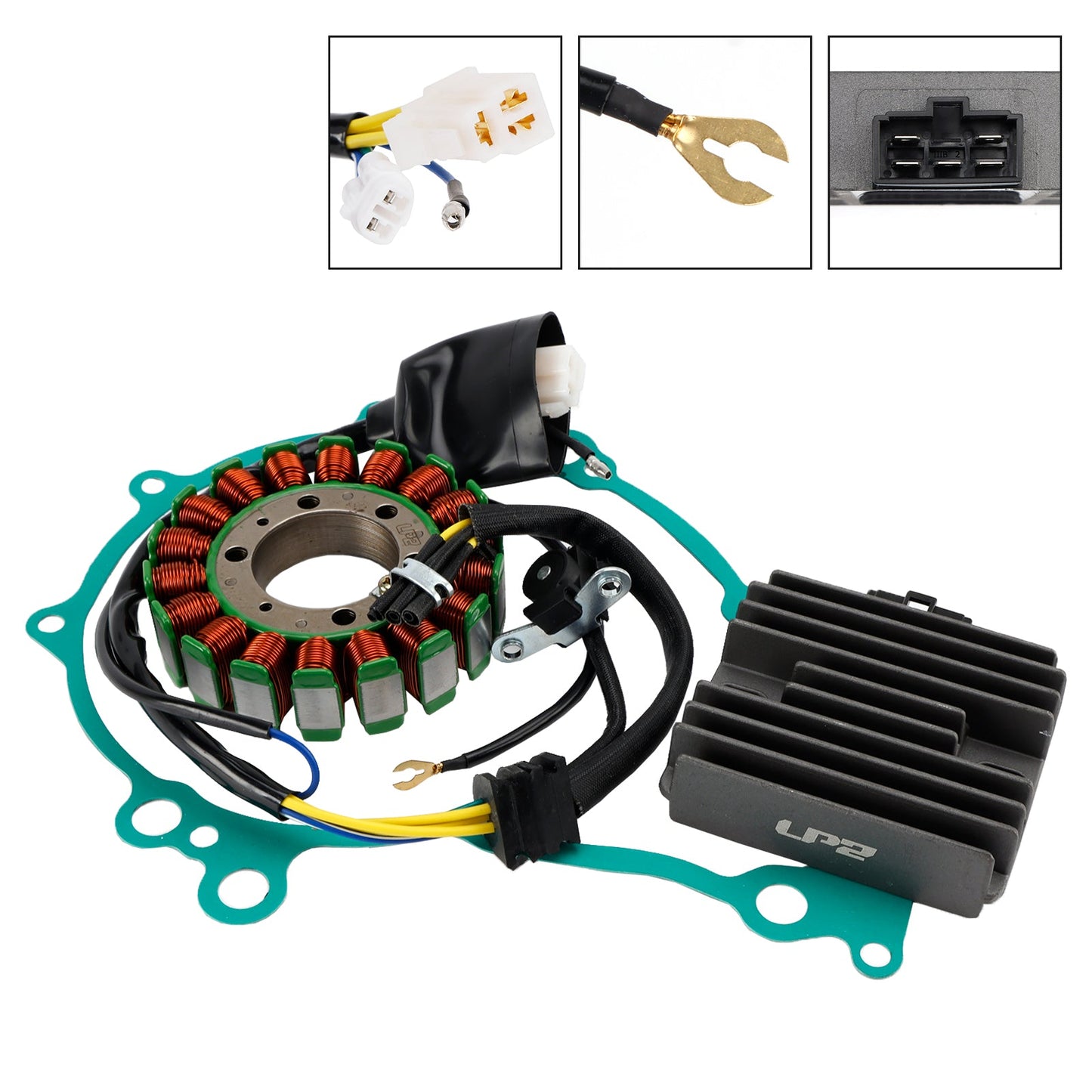 Yamaha XT 660 R X 2004-2014 Magneto Coil Stator 5VK-81410-00+ Voltage Regulator 5SL-81960-00+Gasket