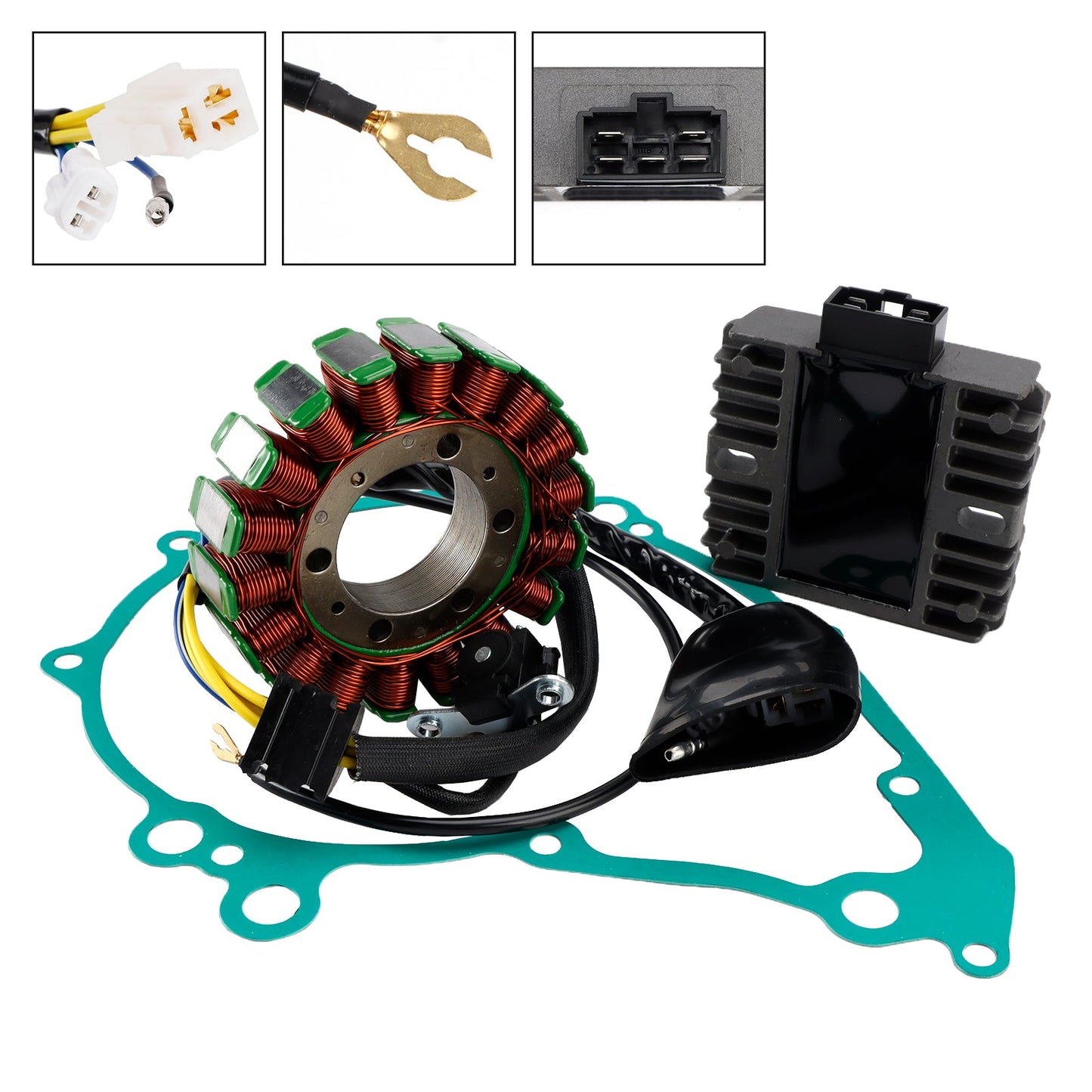 Yamaha XT 660 R X 2004-2014 Magneto Coil Stator 5VK-81410-00+ Voltage Regulator 5SL-81960-00+Gasket