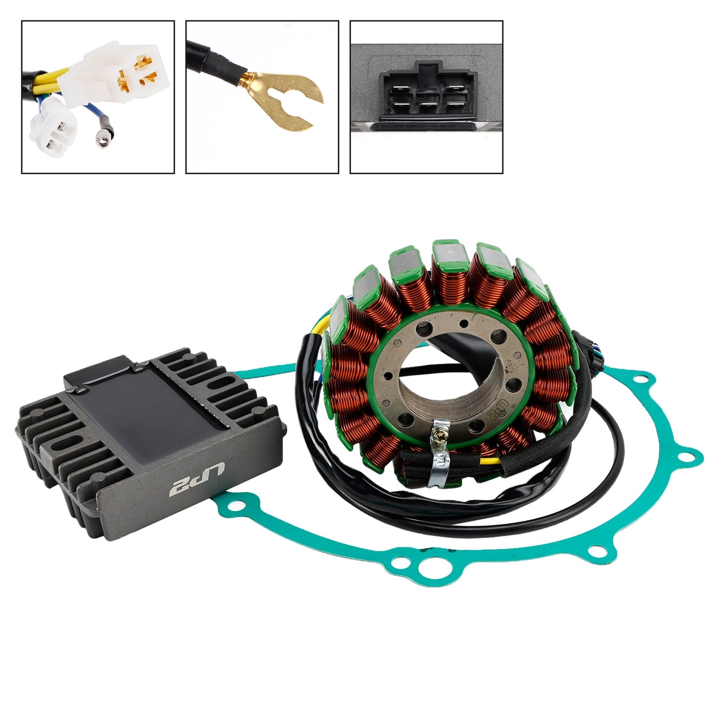 Yamaha XT 660 R X 2004-2014 Magneto Coil Stator 5VK-81410-00+ Voltage Regulator 5SL-81960-00+Gasket