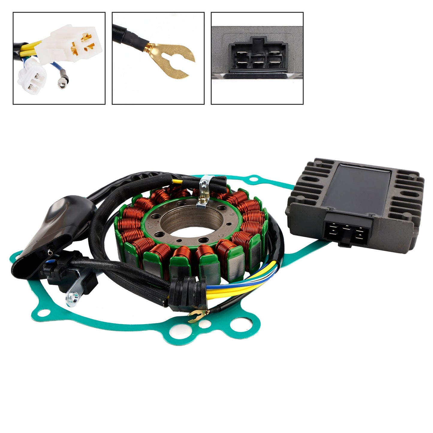 Yamaha XT 660 R X 2004-2014 Magneto Coil Stator 5VK-81410-00+ Voltage Regulator 5SL-81960-00+Gasket