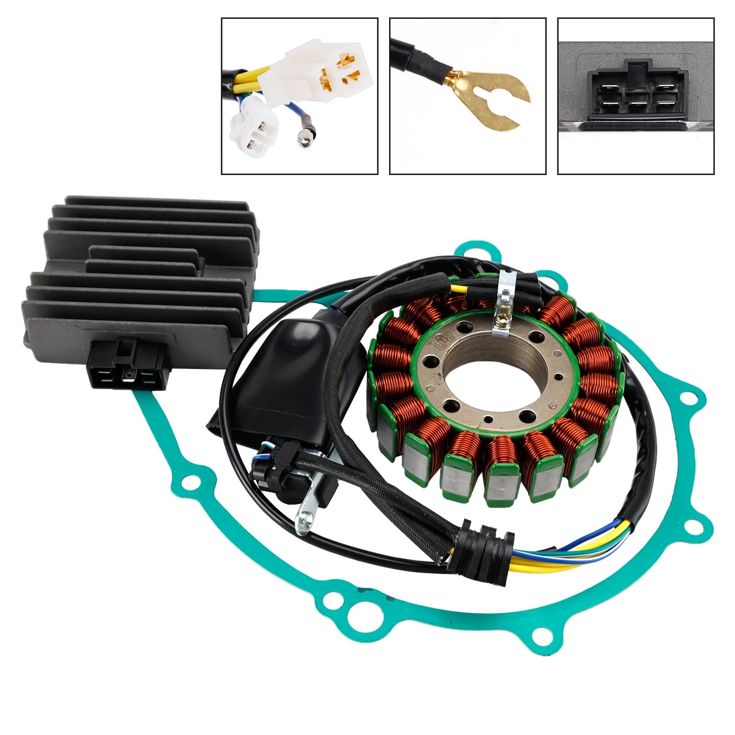 Yamaha XT 660 R X 2004-2014 Magneto Coil Stator 5VK-81410-00+ Voltage Regulator 5SL-81960-00+Gasket
