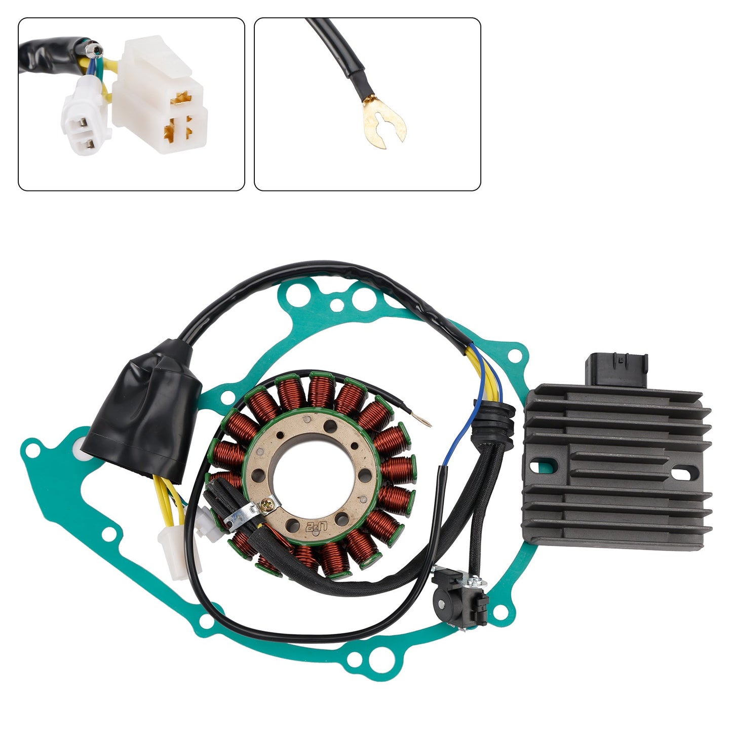 Yamaha XT 660 Z Tenere 2008-2015 Magneto Coil Stator 5VK-81410-00+ Voltage Regulator 4XY-81960-00+ Gasket