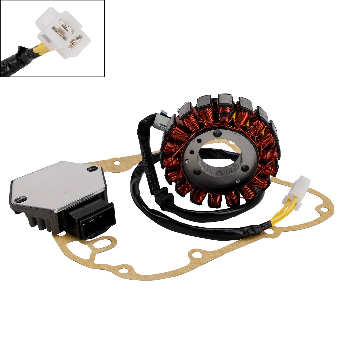 Honda SH 125 150 2001-2004 Magneto Coil Stator 31120-KGF-912+ Voltage Regulator 31600-KFG-860+ Gasket