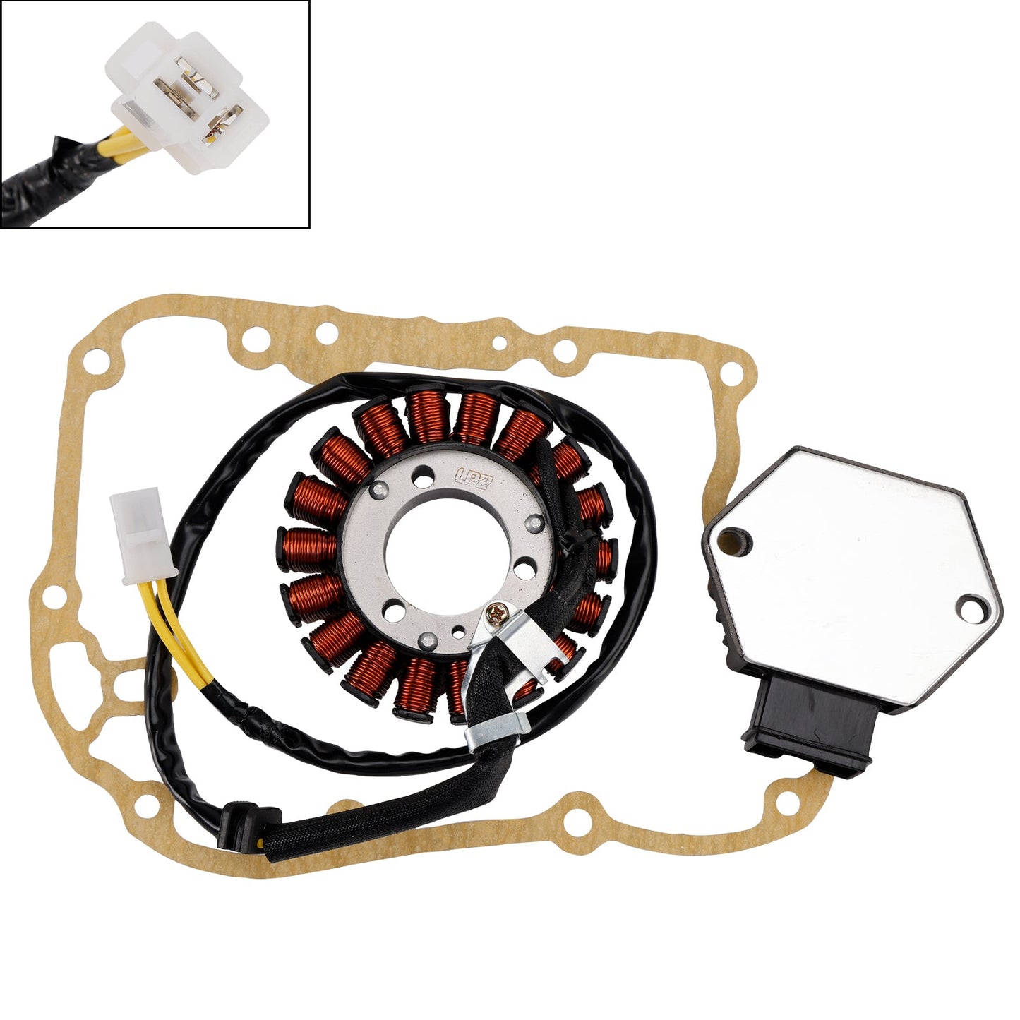 Honda SH 125 150 2001-2004 Magneto Coil Stator 31120-KGF-912+ Voltage Regulator 31600-KFG-860+ Gasket