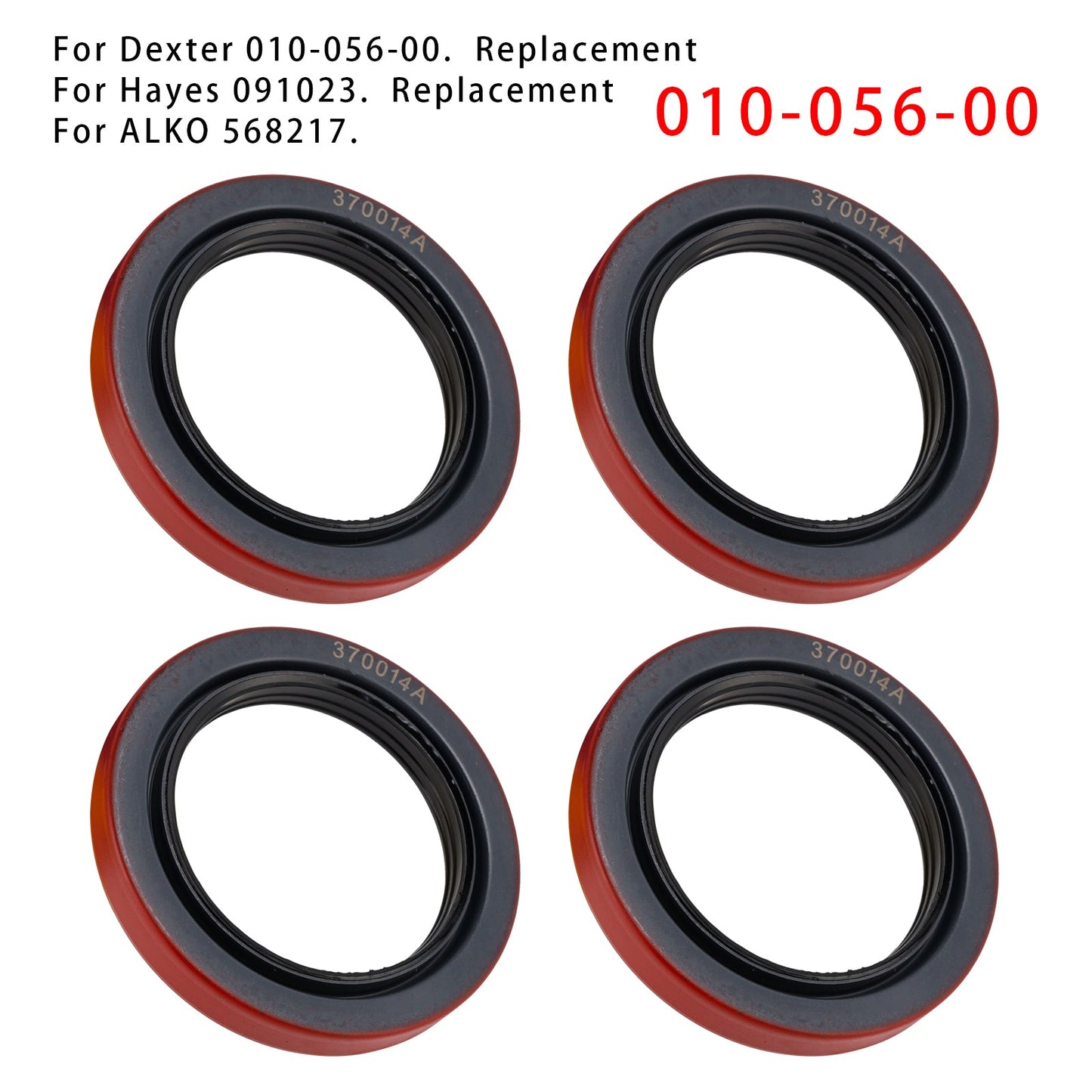 4PCS Oil Seal 3.125" X 4.506" For Dexter 010-056-00 10K 12K Heavy Duty 15K Axles Trailer Axle Bearing Seal