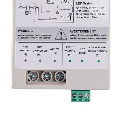 AC Soft Starter Reverse Motor Protection Easy DIY Install kit Fits Inside AC Compact Surge Protector & Motor Saver Ideal For HVAC Generators & Utility Power