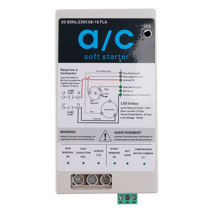 1.75-3.5 Ton AC Units  Reverse Motor Protection Easy DIY Installation 08-16A Soft Start Module
