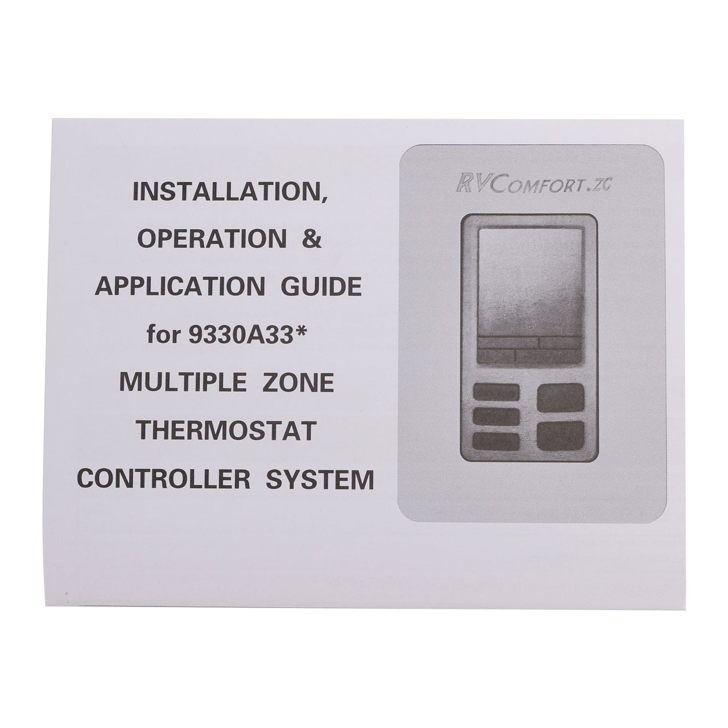 RV 9330A3341 9-Series Digital Zone Thermostat 12V Black