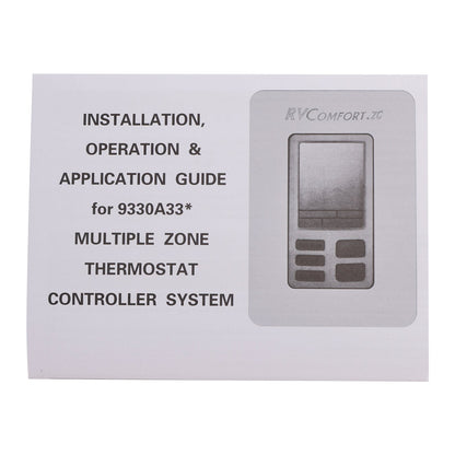 RV 9330A3341 9-Series Digital Zone Thermostat 12V Black