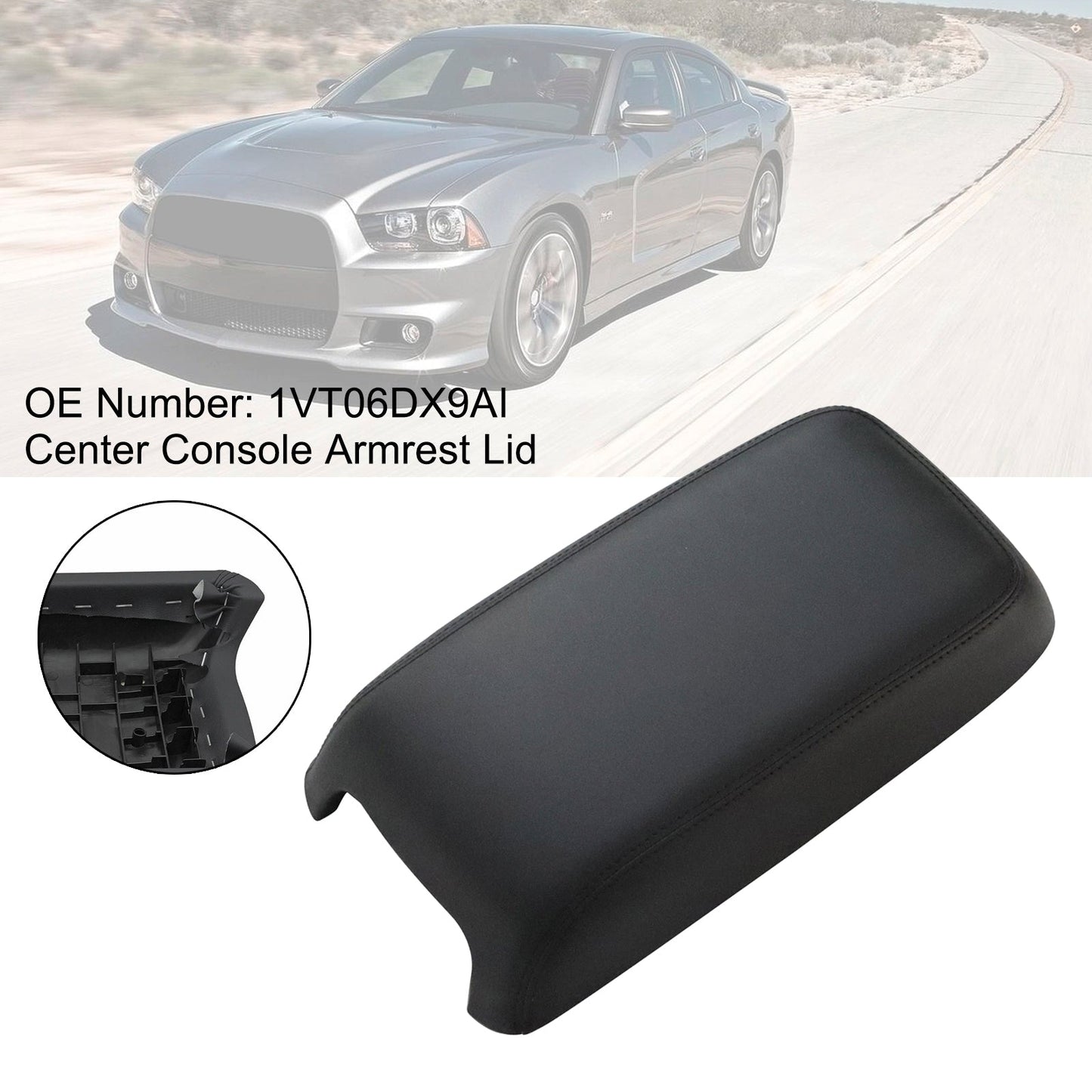Dodge Charger Chrysler 300 2011-2017 Center Console Armrest Lid Cover 1VT06DX9AI