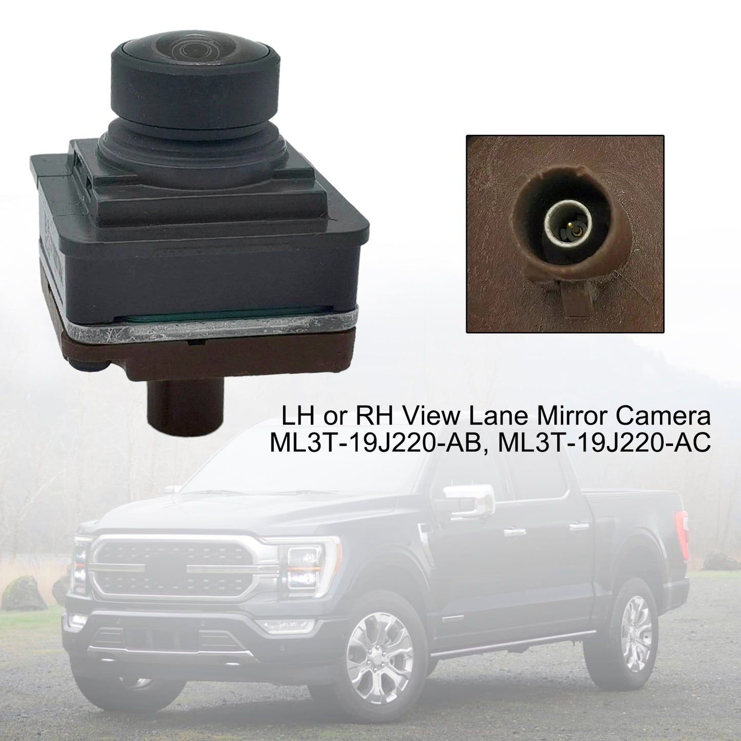 LH or RH View Lane Mirror Camera ML3T-19J220-AB ML3T-19J220-AC For Ford F-150 Mustang Mach-E ML3T-19J220-AB