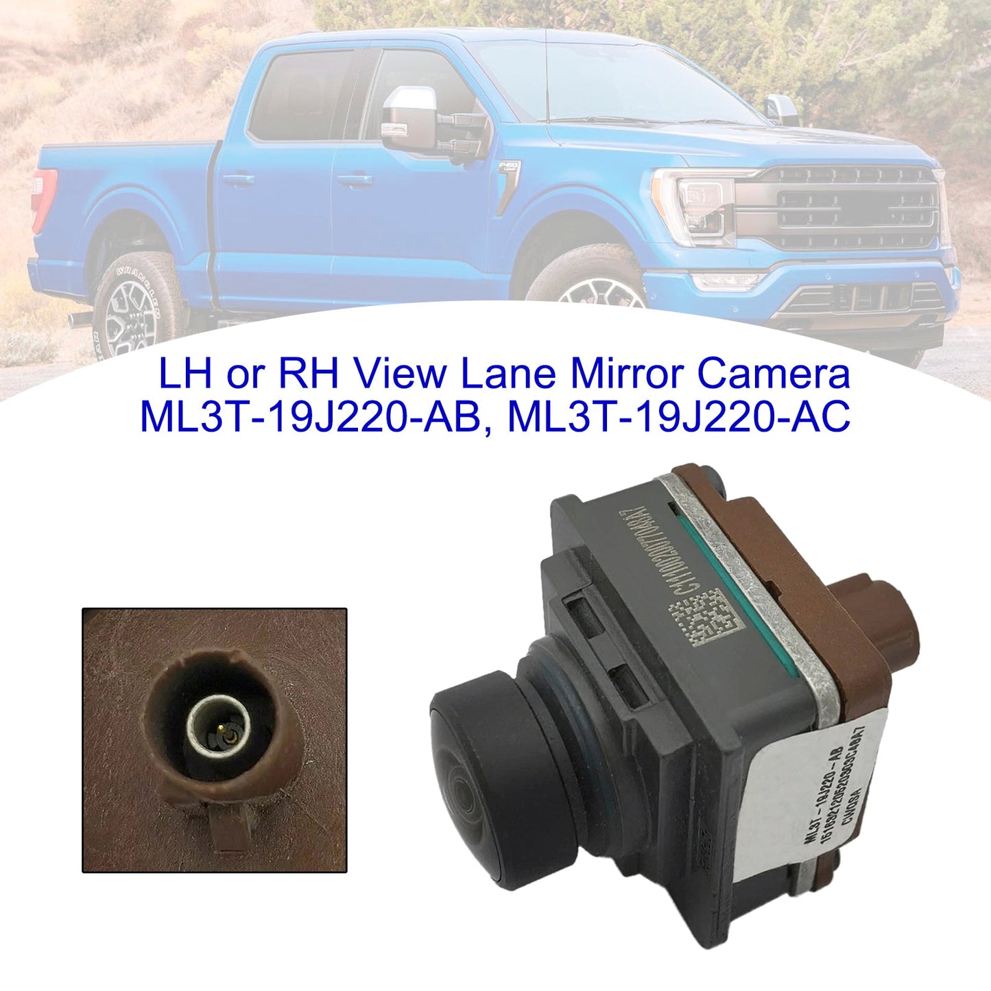 LH or RH View Lane Mirror Camera ML3T-19J220-AB ML3T-19J220-AC For Ford F-150 Mustang Mach-E ML3T-19J220-AB