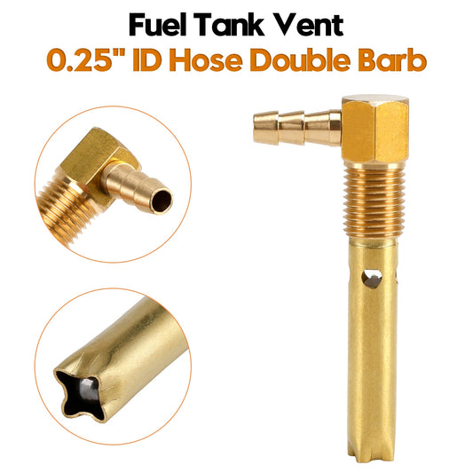 Small 1/4" Hose Double Barb Fuel Tank Vent Assy FTA-V-40 For Both small and large tanks