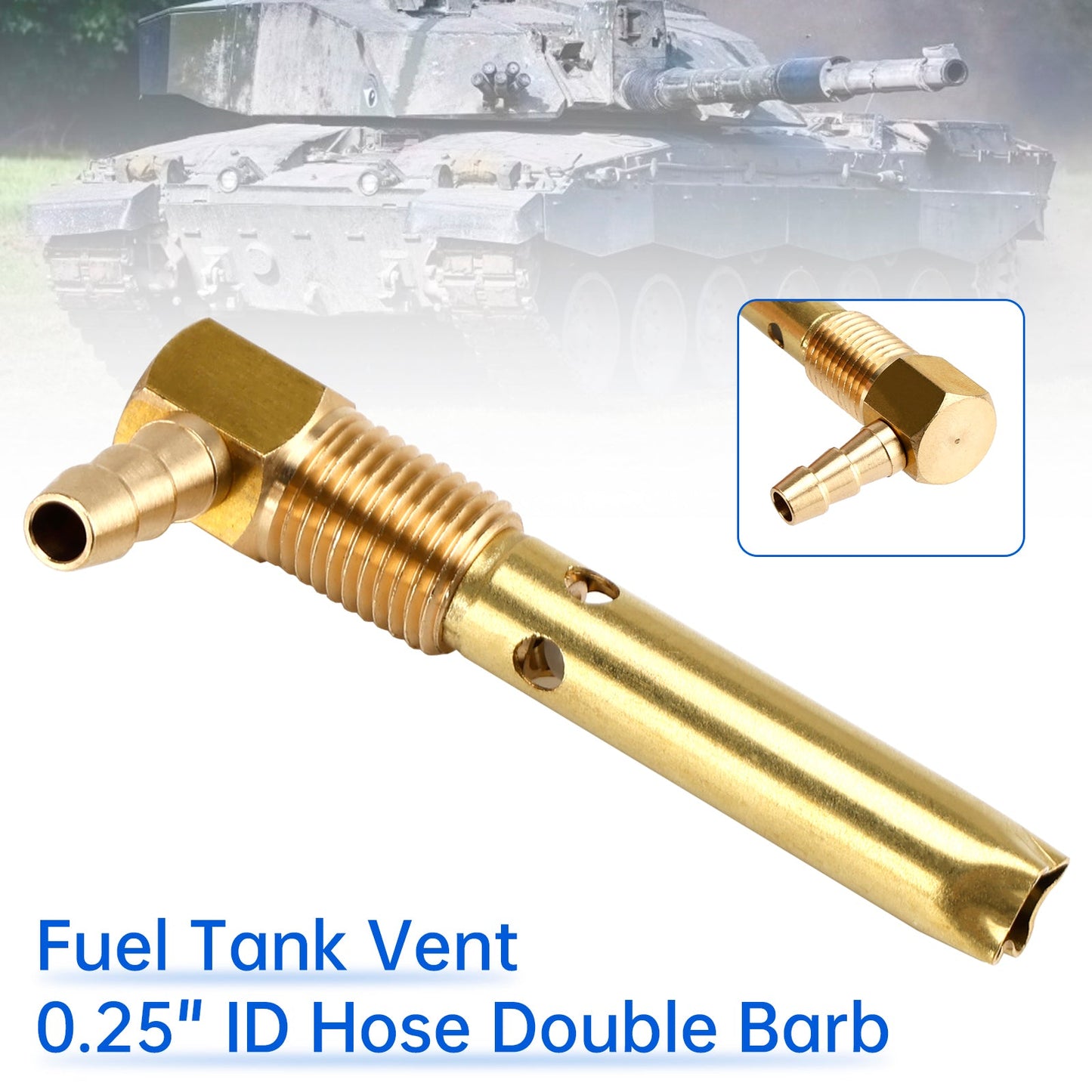 Small 1/4" Hose Double Barb Fuel Tank Vent Assy FTA-V-40 For Both small and large tanks