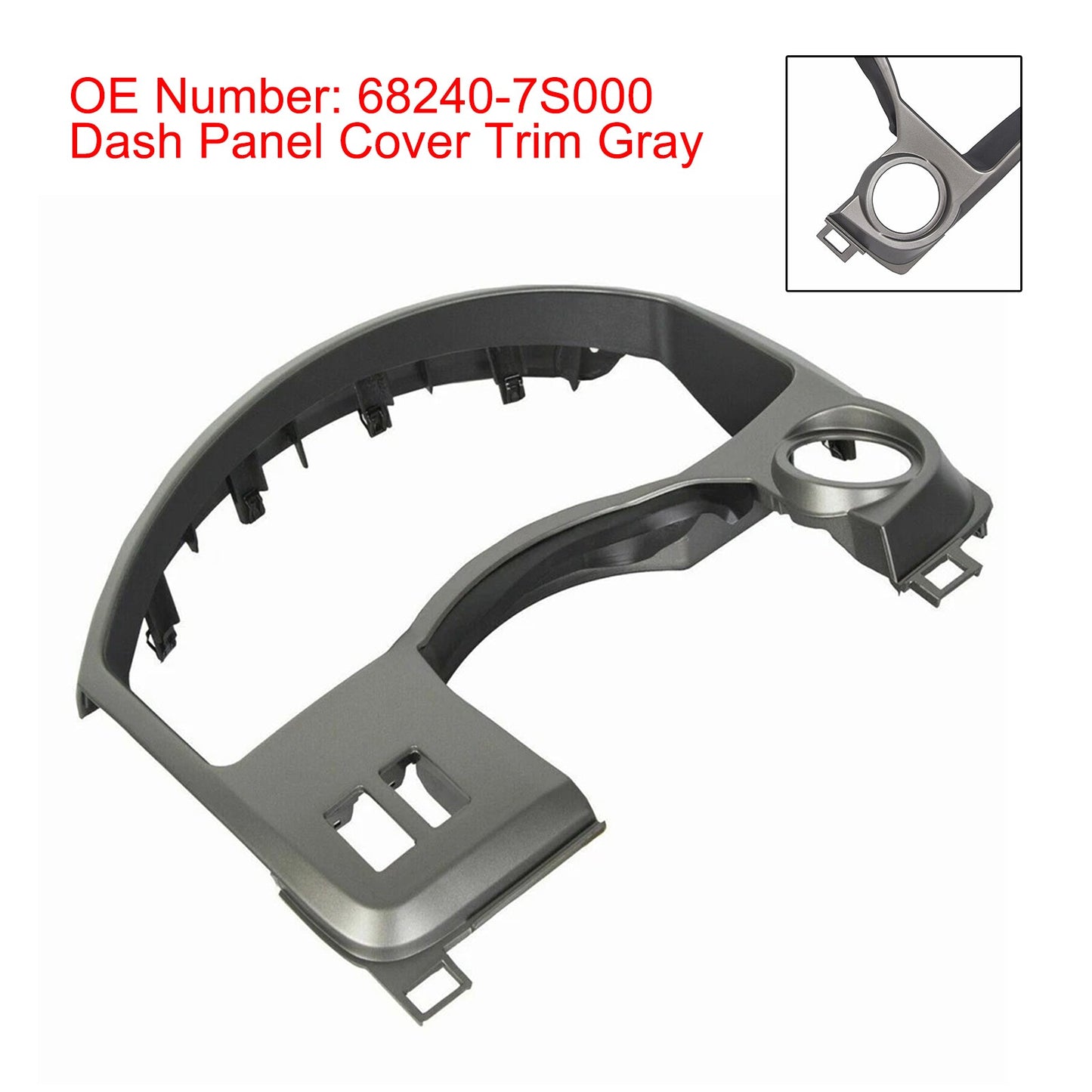 Nissan Titan Armada 2004-2006 Dash Panel Gauge Cover Trim Gray 68240-7S000