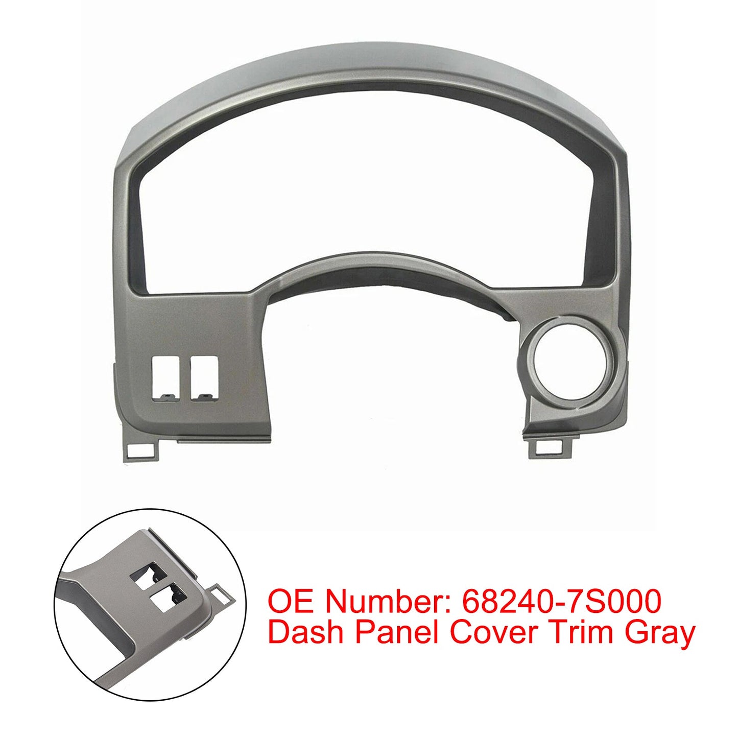 Nissan Titan Armada 2004-2006 Dash Panel Gauge Cover Trim Gray 68240-7S000