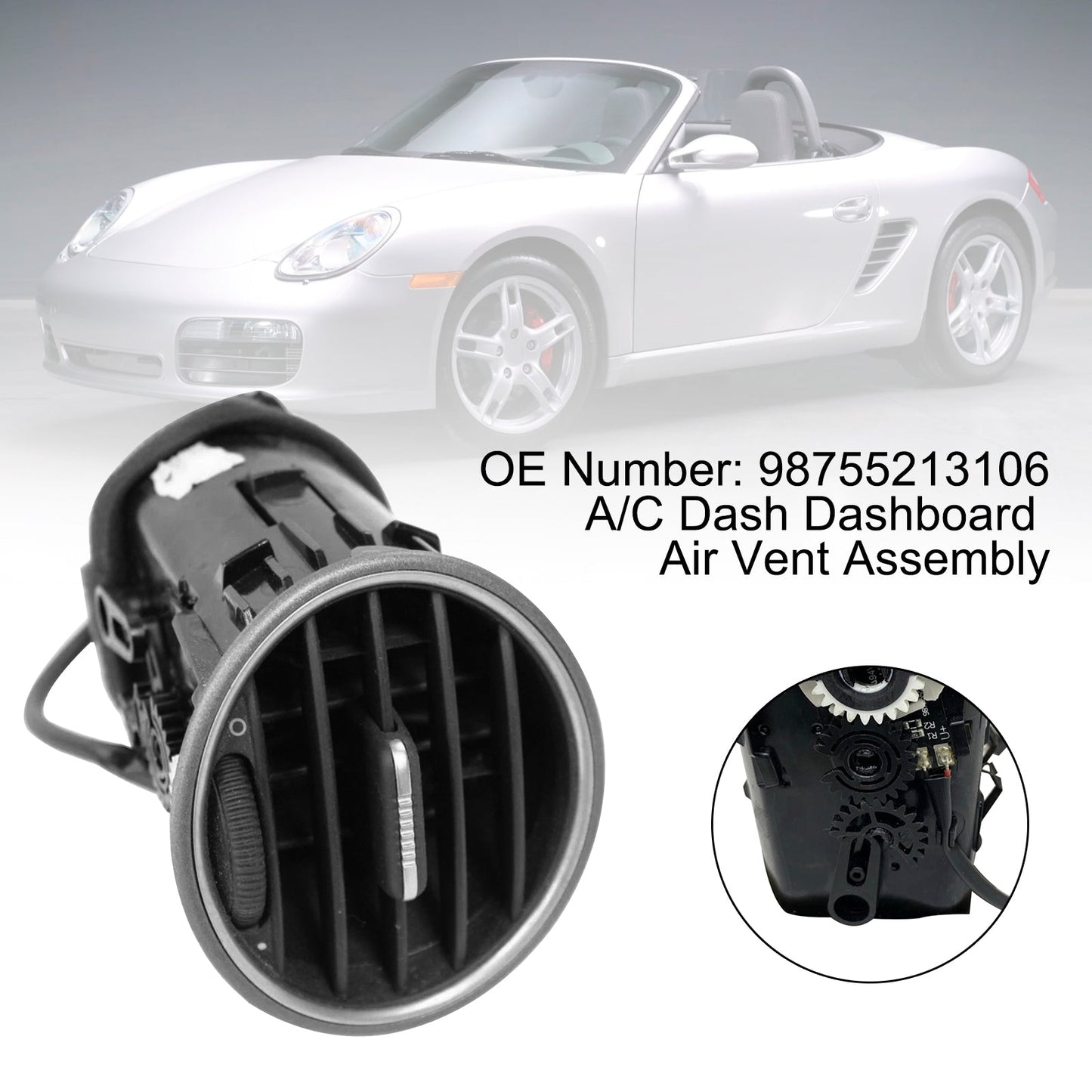 Porsche Cayman 2007-2012 A/C Dash Dashboard Air Vent Assembly 98755213106 98755213103